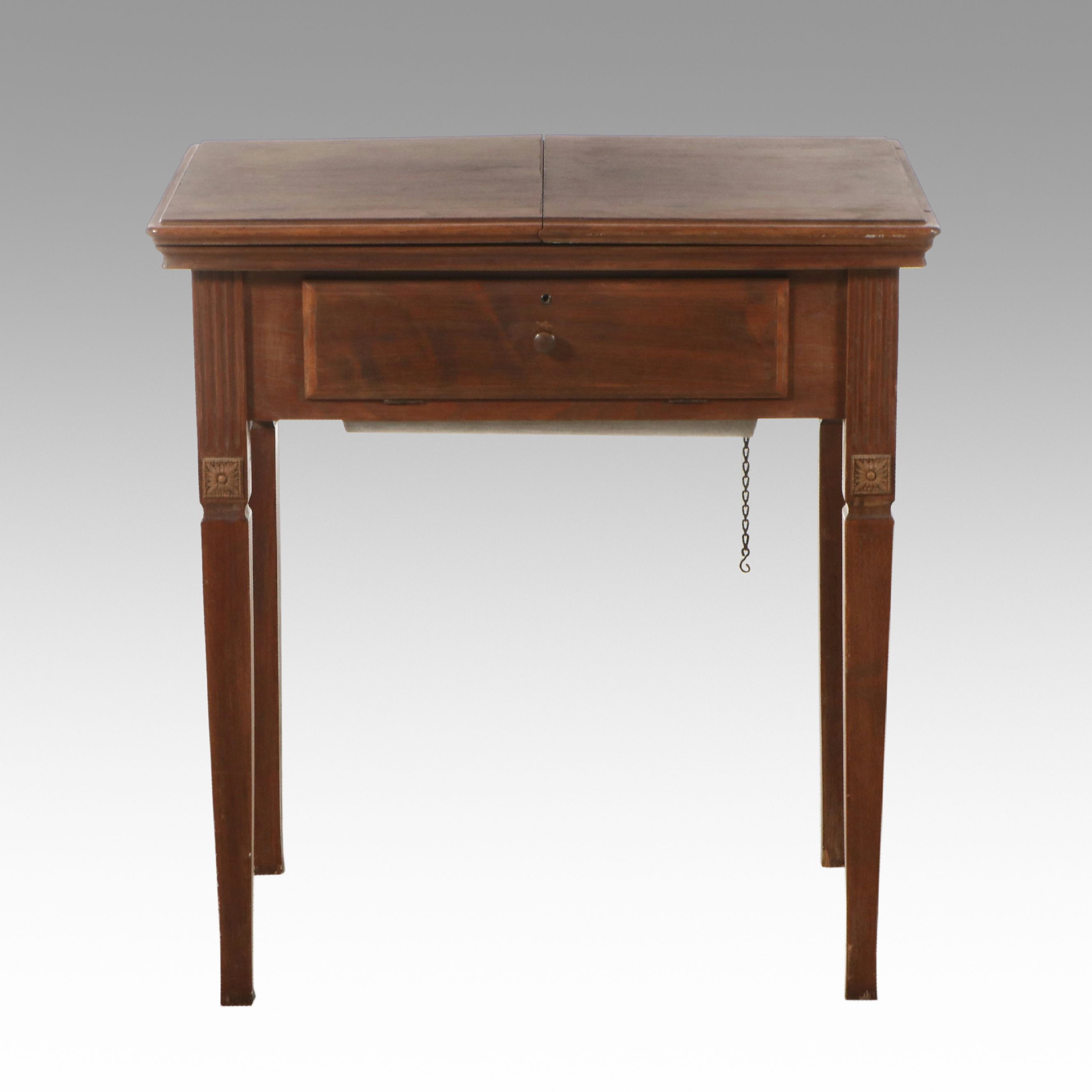 Edwardian Walnut Finish Style Metamorphic Small Writing Desk, Early 20th Century