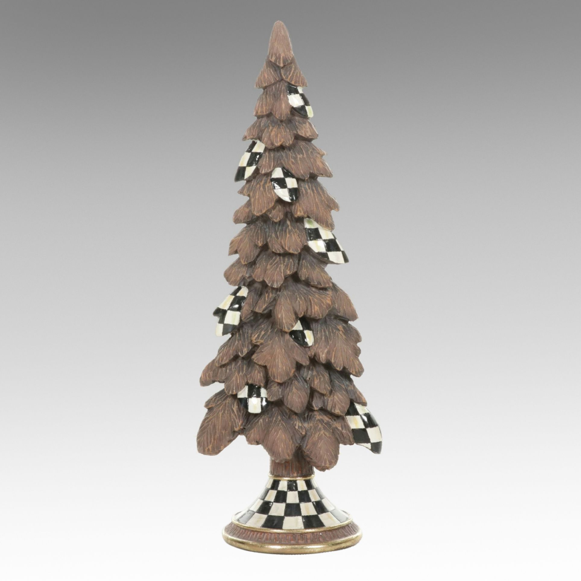 MacKenzie-Childs "Country Check Woodland Tree" Figurine