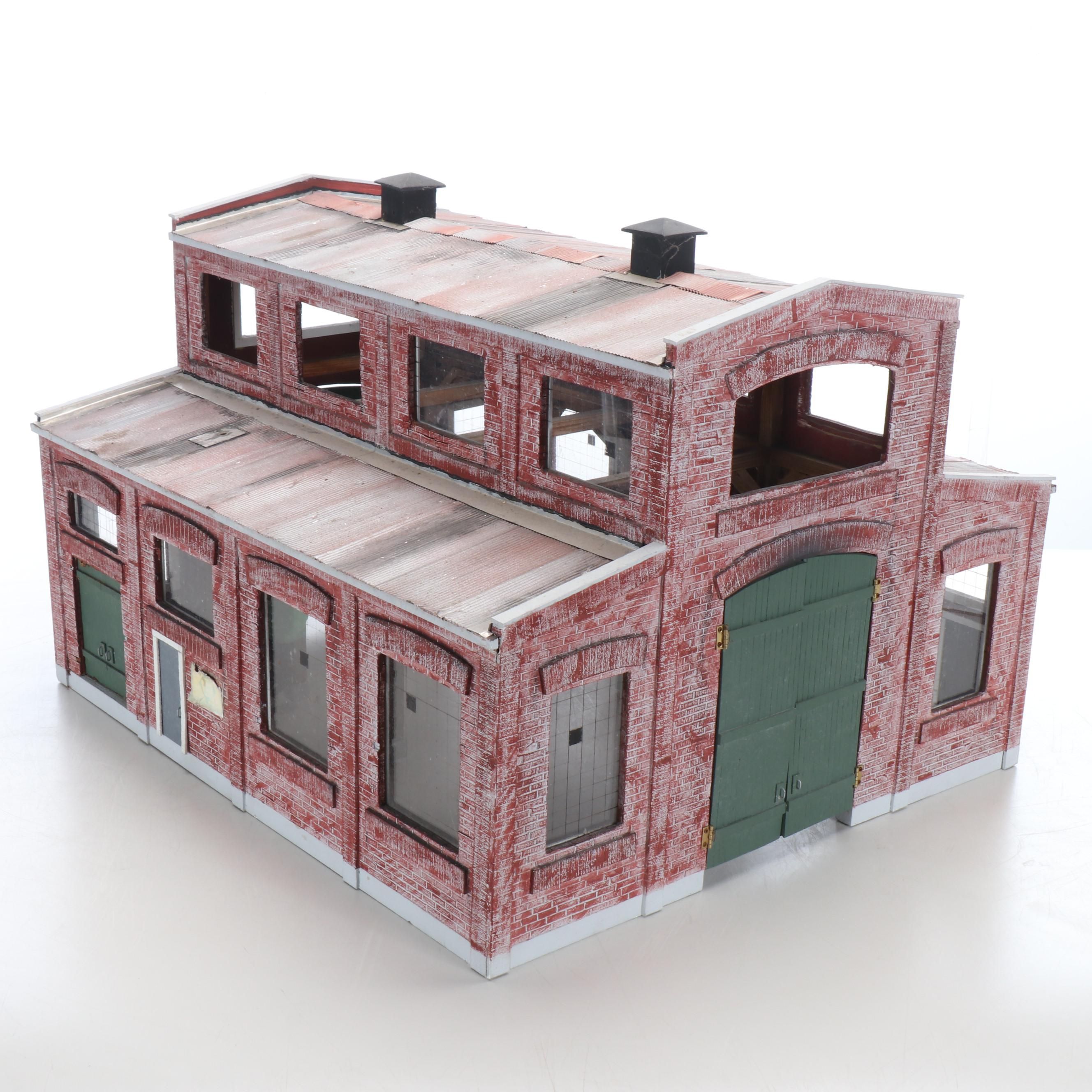 Handcrafted G Scale Railroad Industrial Train Garage