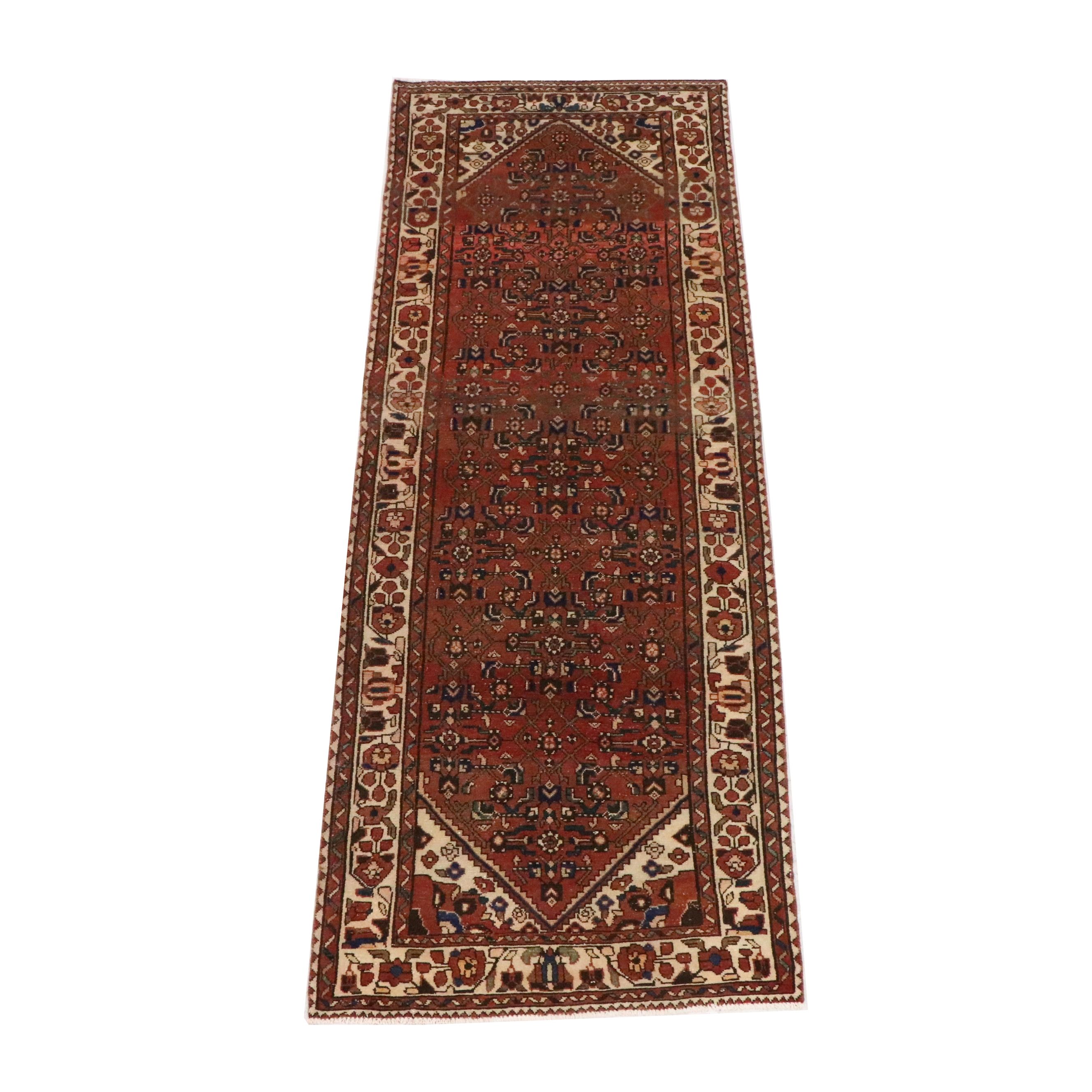 3'7 x 9'11 Hand-Knotted Persian Veramin Long Rug