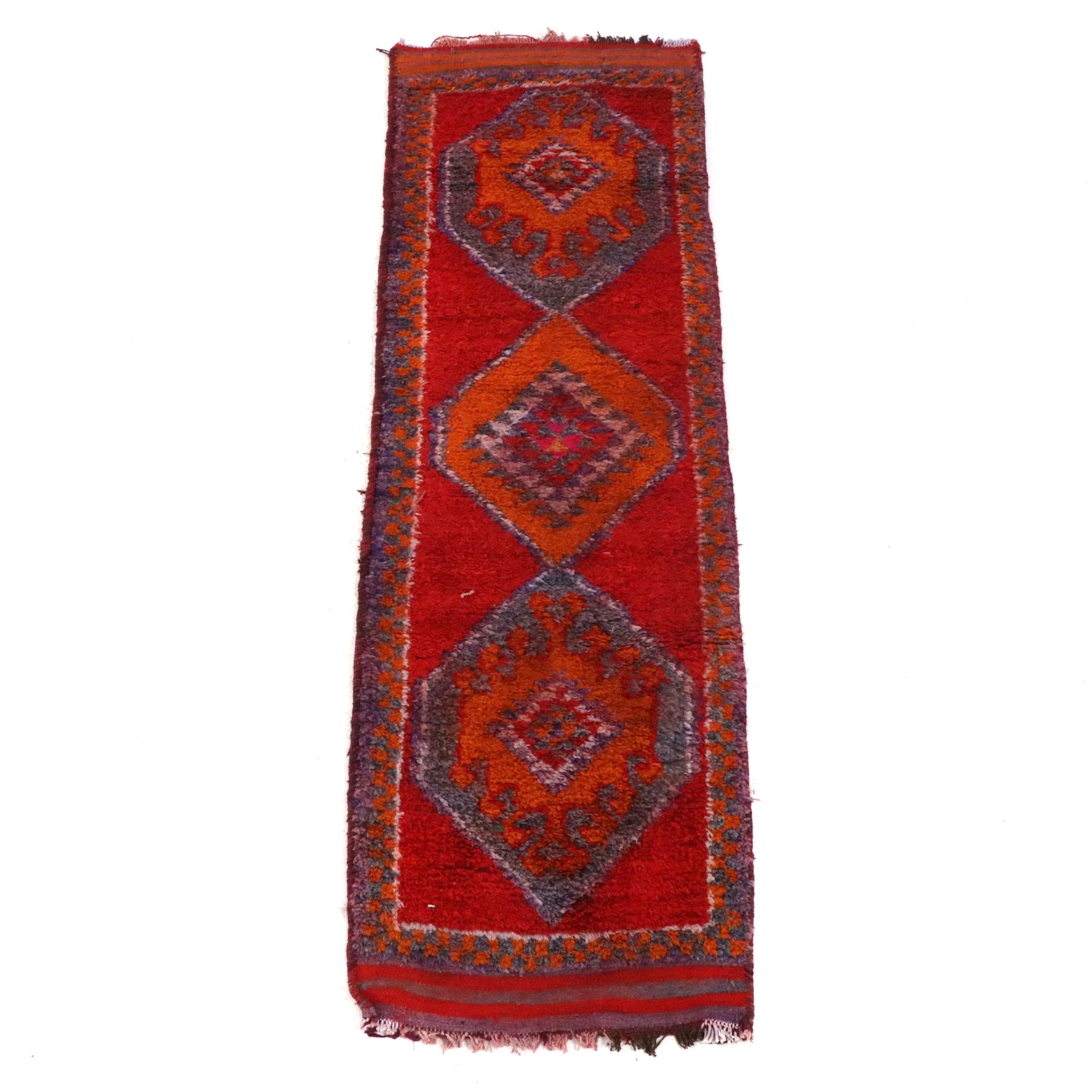 3'1 x 9'9 Hand-Knotted Turkish Village Carpet Runner Long Rug
