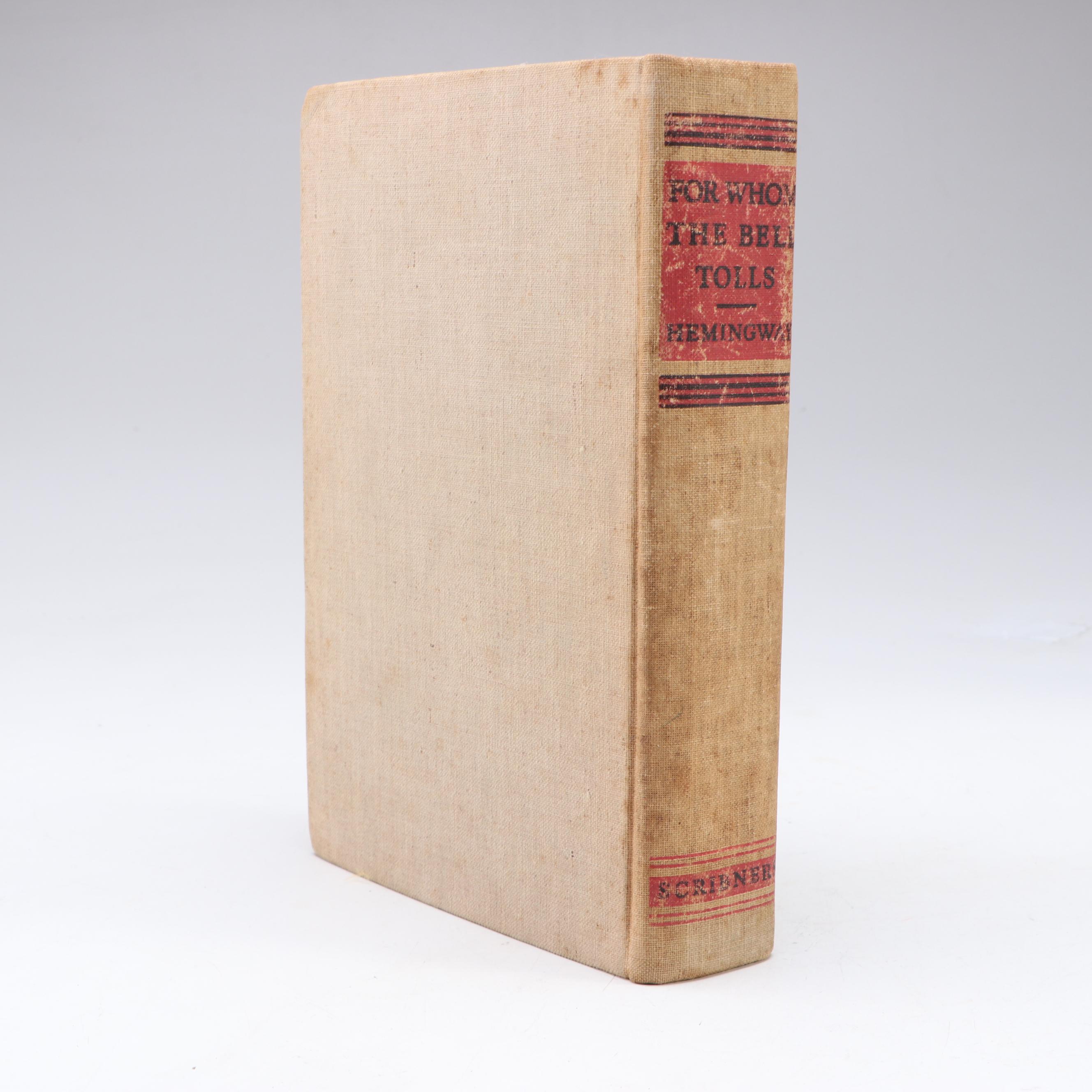First Edition "For Whom the Bell Tolls" by Ernest Hemingway, 1940