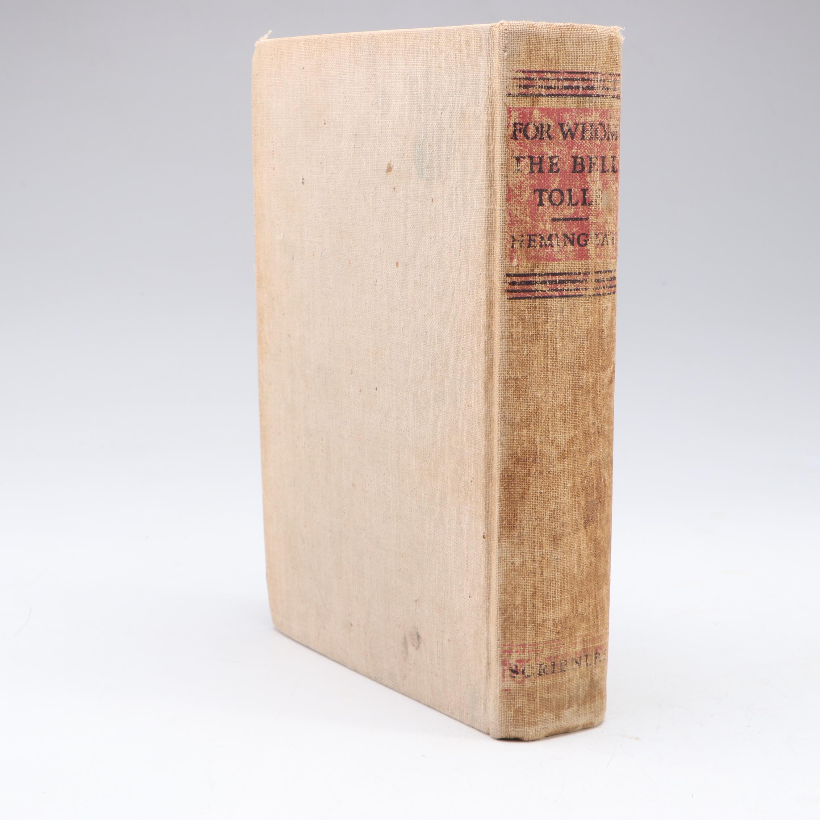 First Edition "For Whom the Bell Tolls" by Ernest Hemingway, 1940