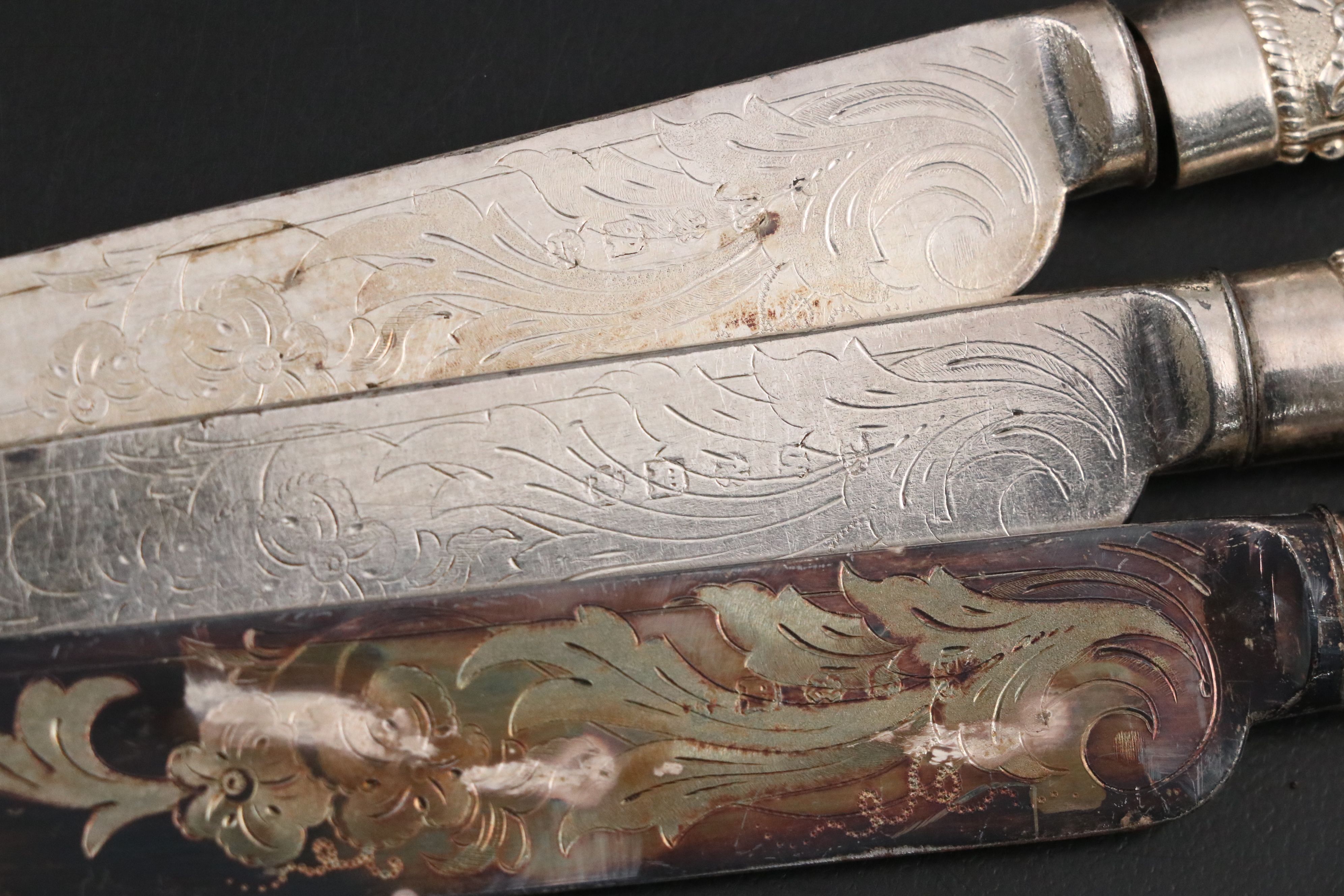 English Adams Style Silver Plate Flatware in Wooden Presentation Box