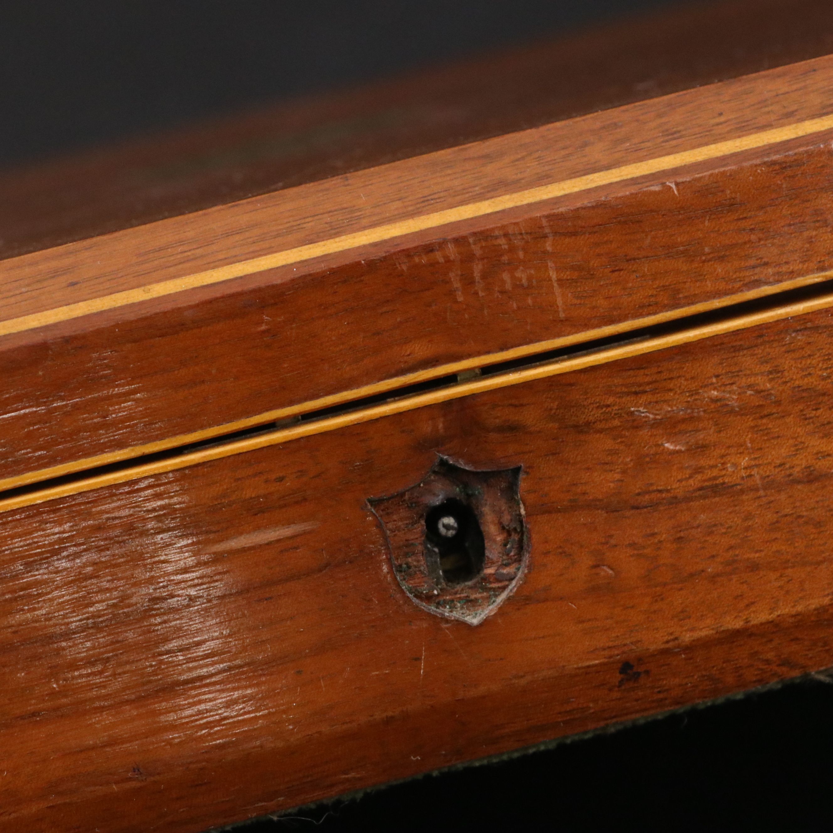 English Adams Style Silver Plate Flatware in Wooden Presentation Box