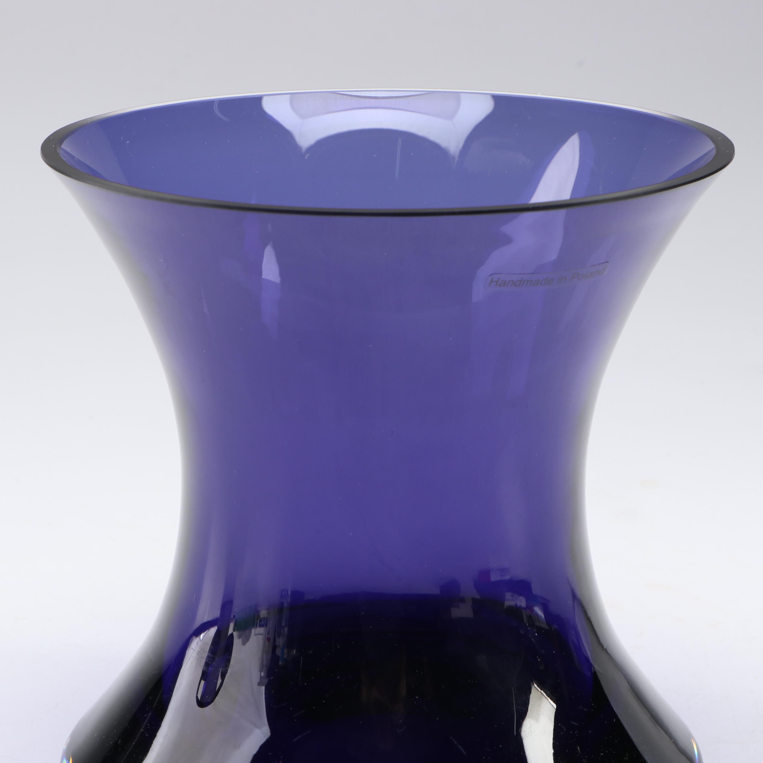 Polish Cobalt Glass Vase