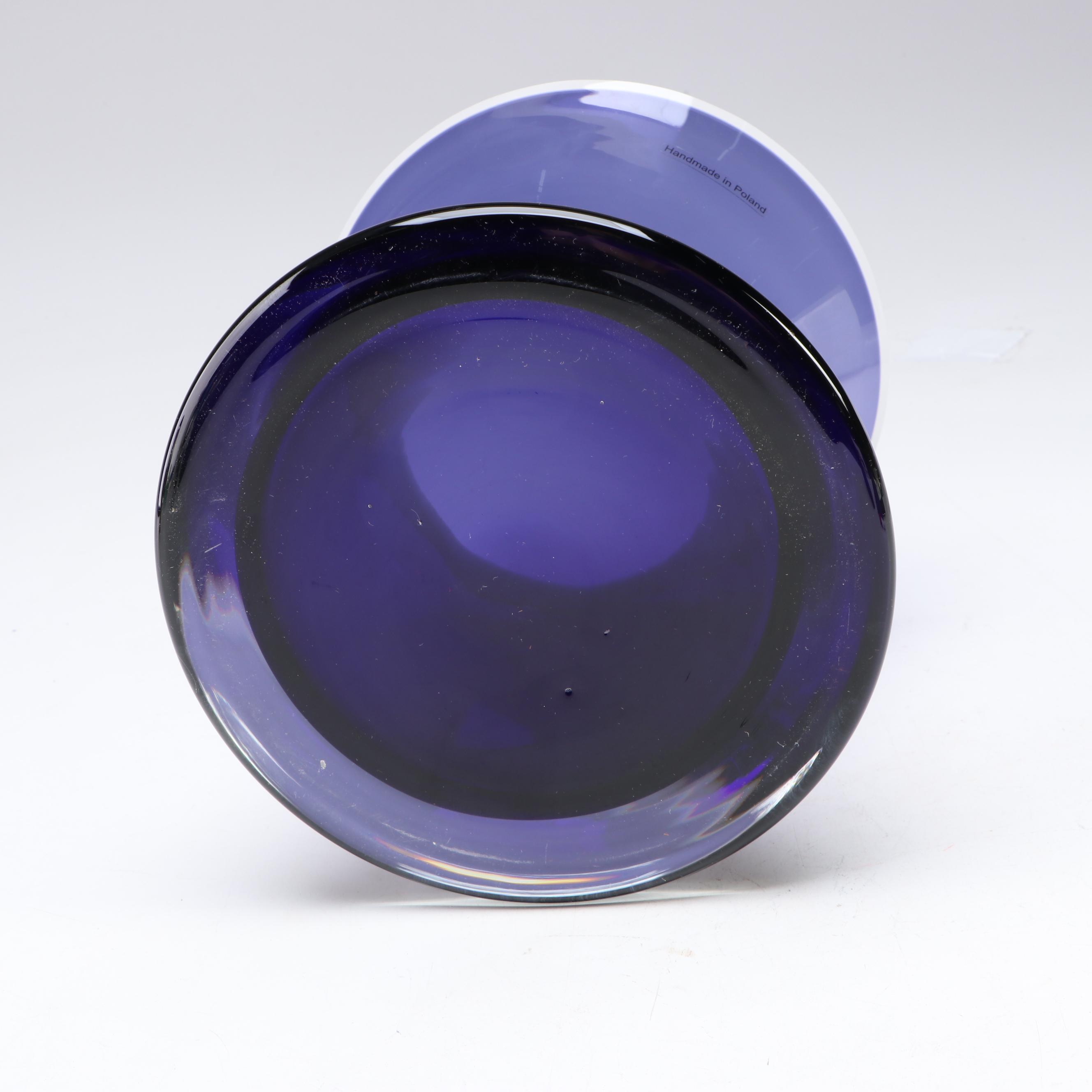 Polish Cobalt Glass Vase