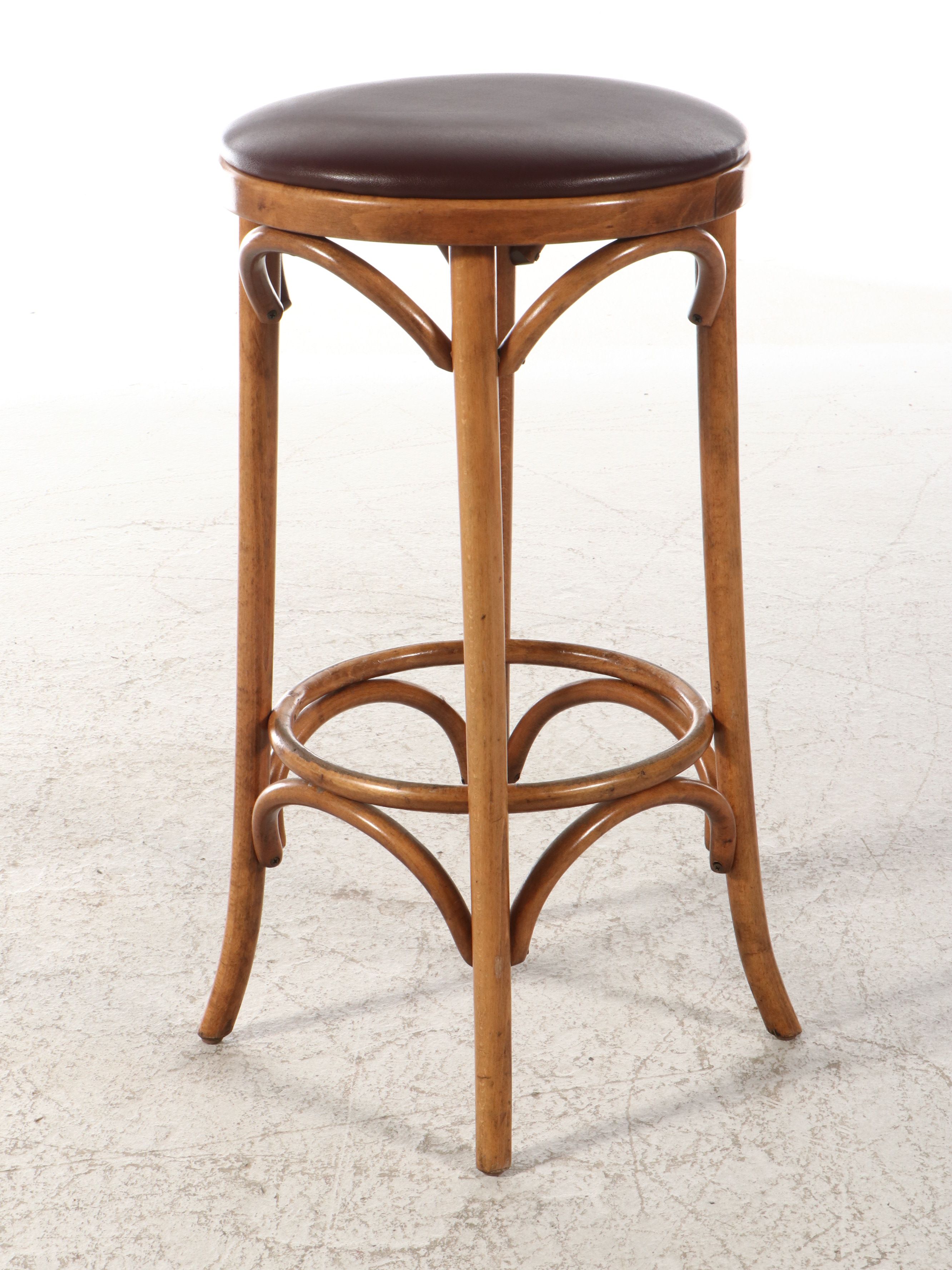 M. Dietz and Sons Bar Height Table with Bentwood Barstools