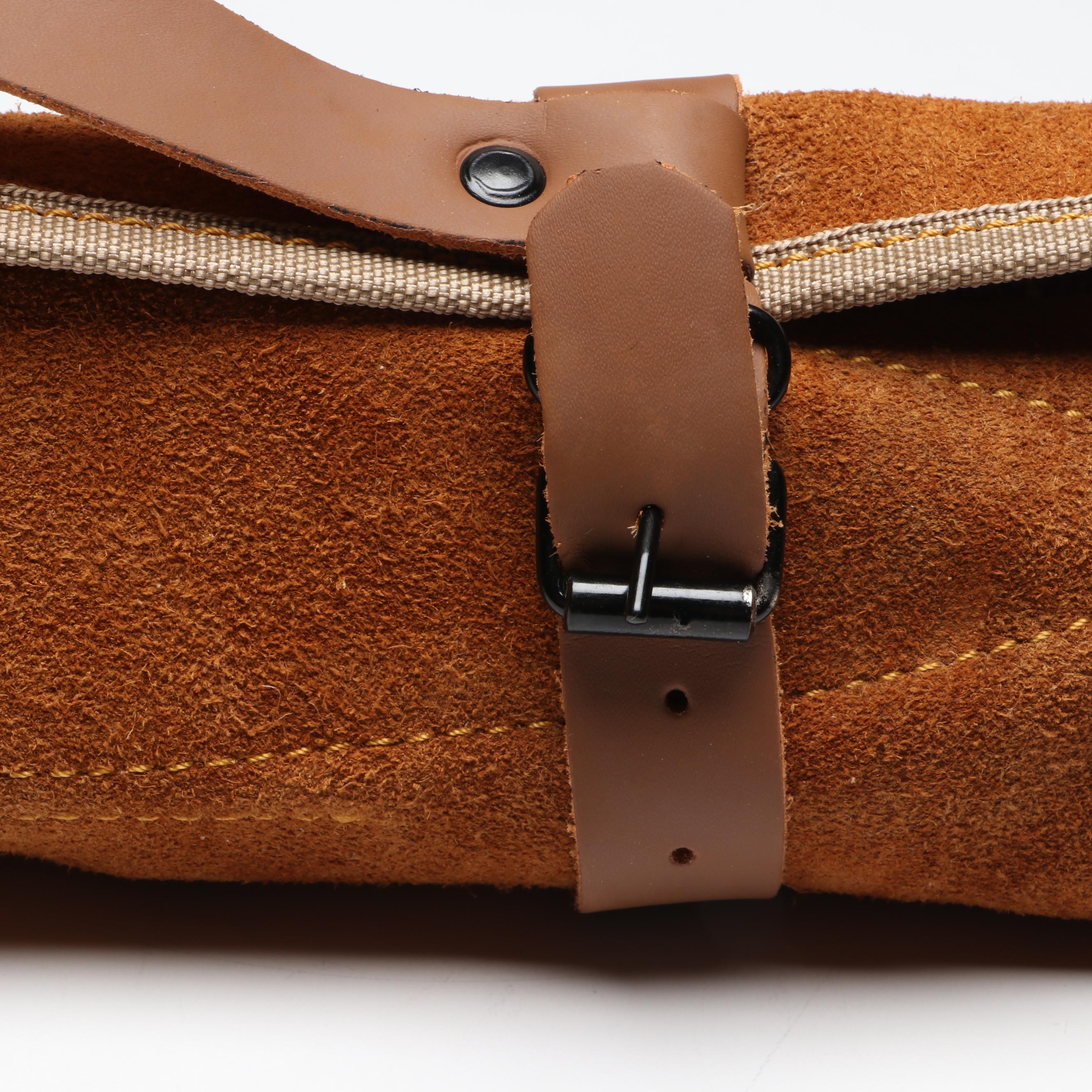 Damascus Steel Marbled Handled Chef's Knife Set in Suede Leather Roll