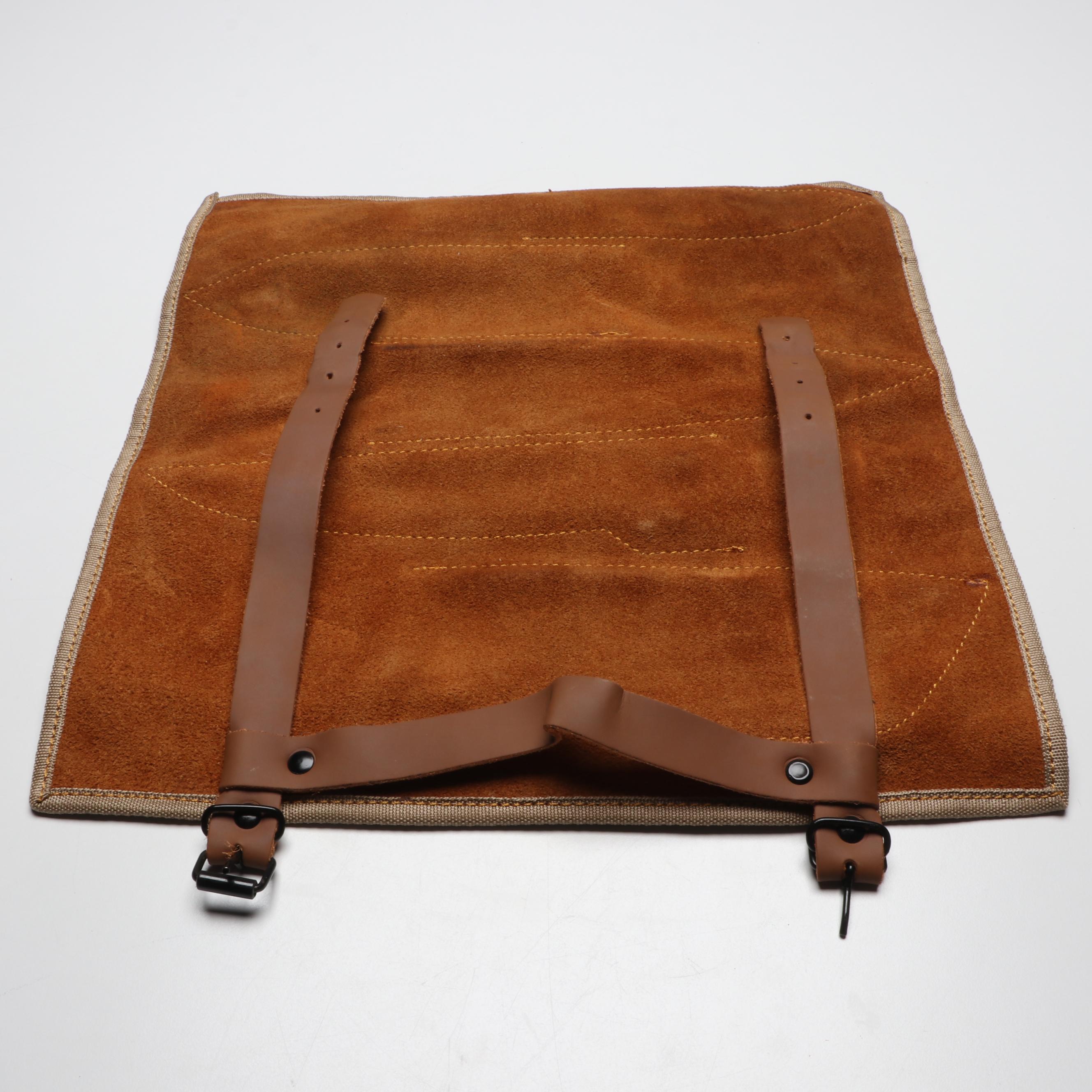 Damascus Steel Marbled Handled Chef's Knife Set in Suede Leather Roll