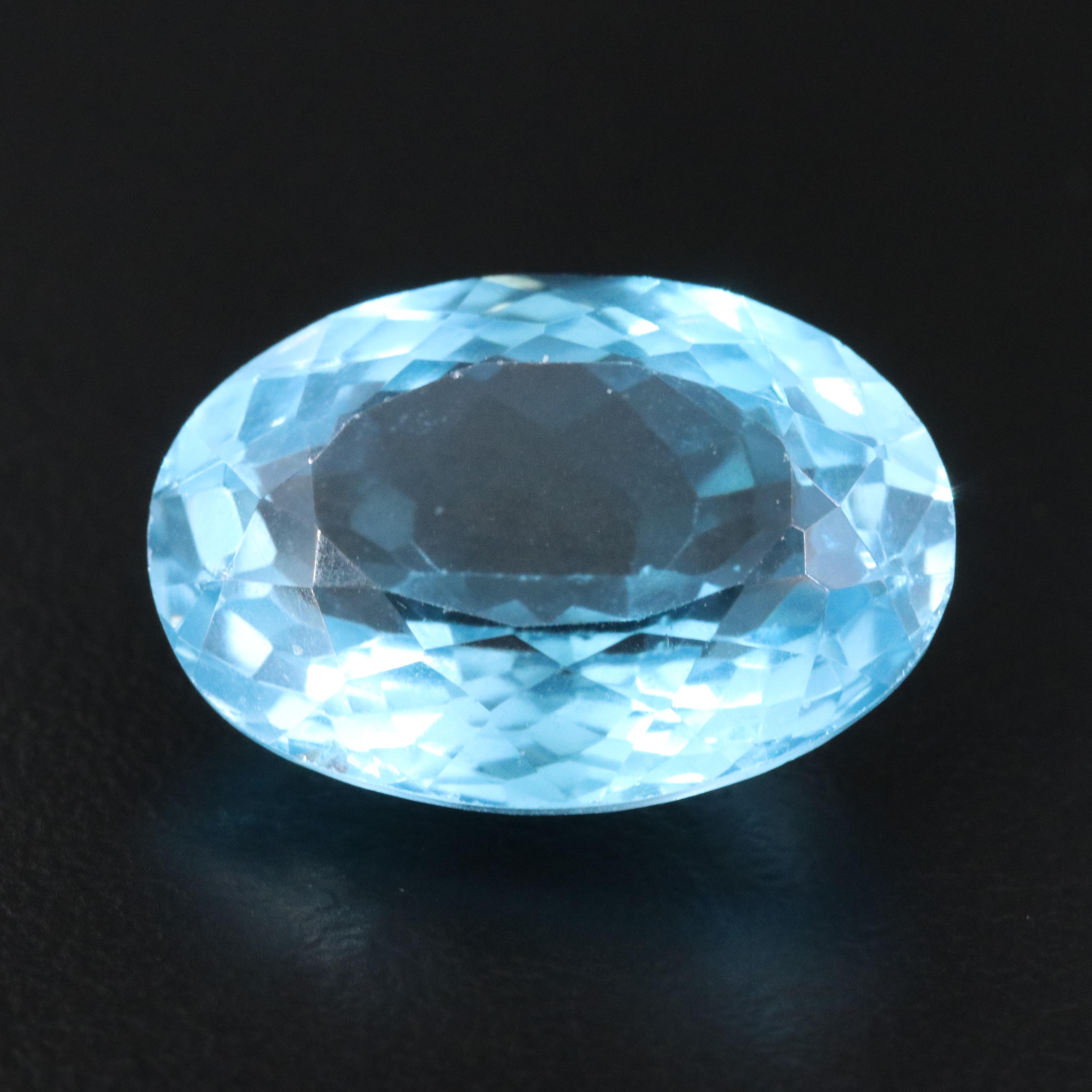 Loose 15.91 CT Swiss Blue Topaz