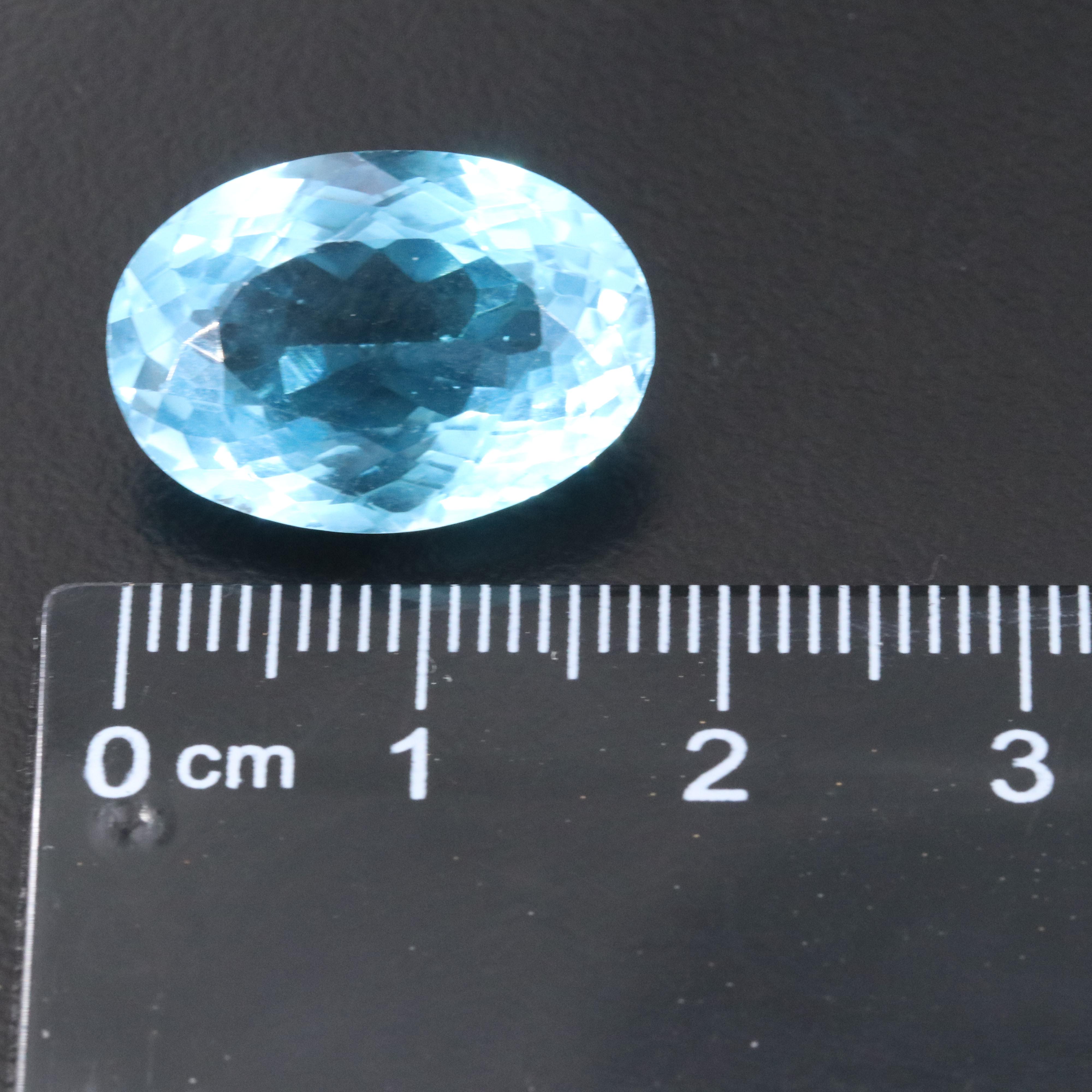 Loose 15.91 CT Swiss Blue Topaz