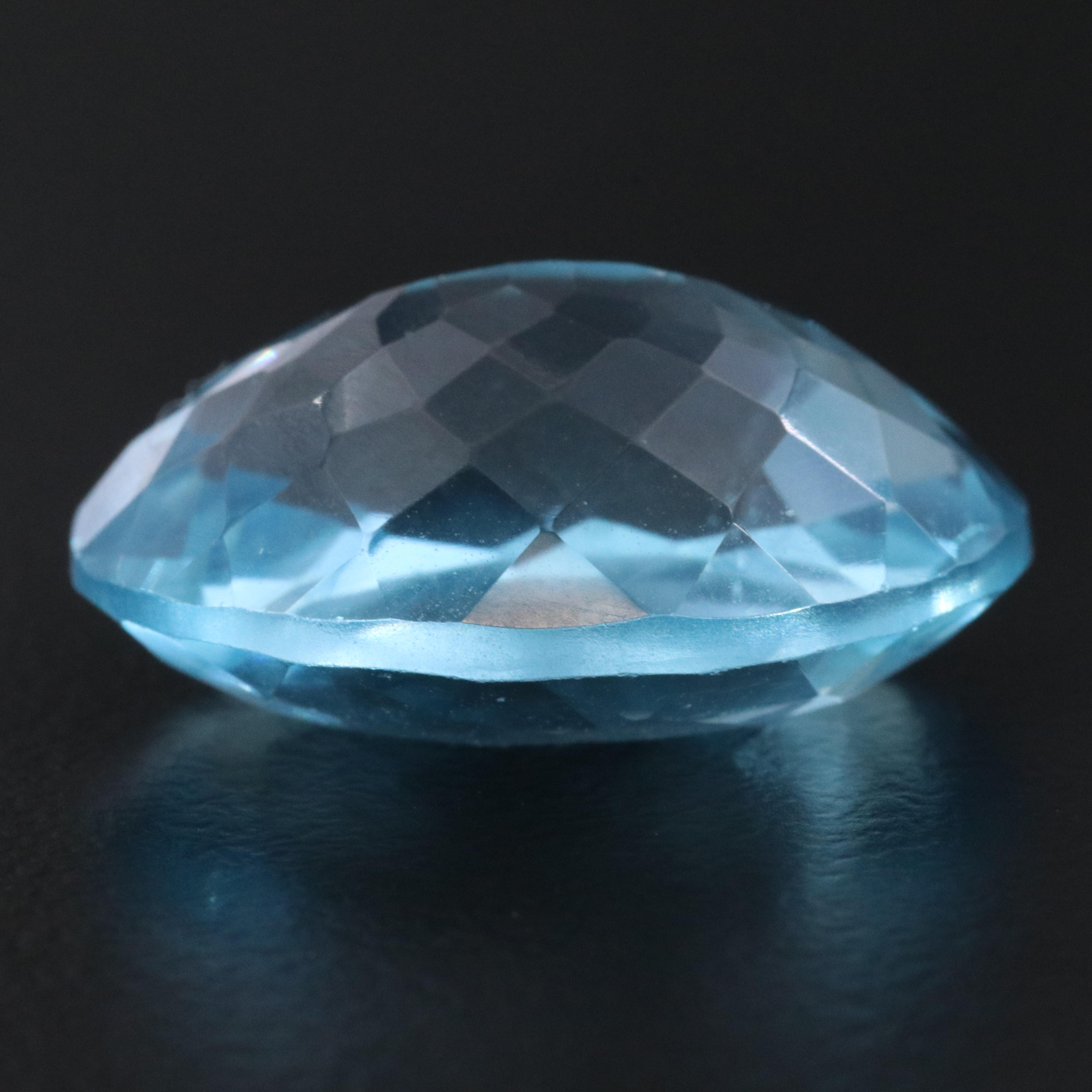 Loose 15.91 CT Swiss Blue Topaz