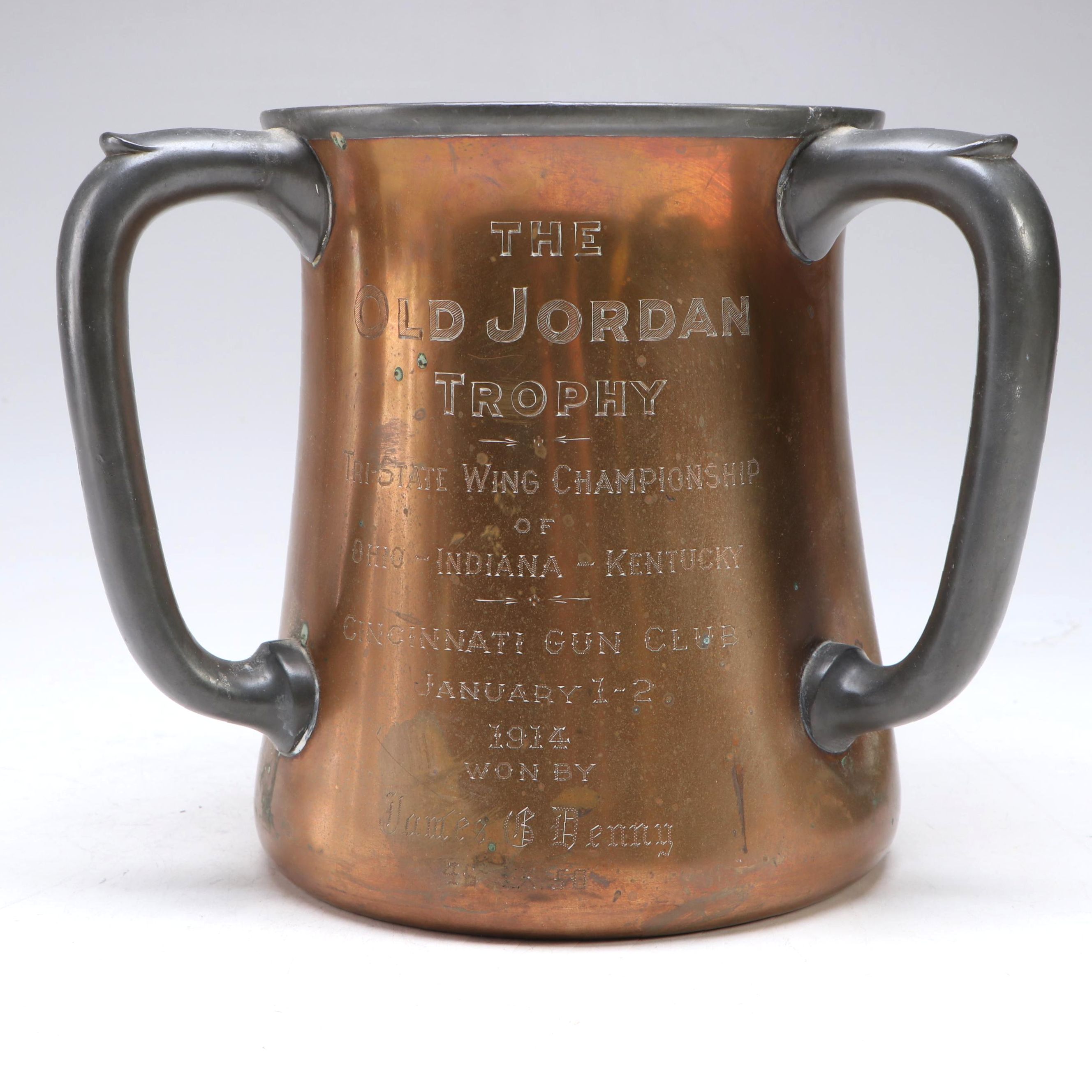 Cincinnati Gun Club's "The Old Jordan Trophy" Tri-State Trophy, 1914