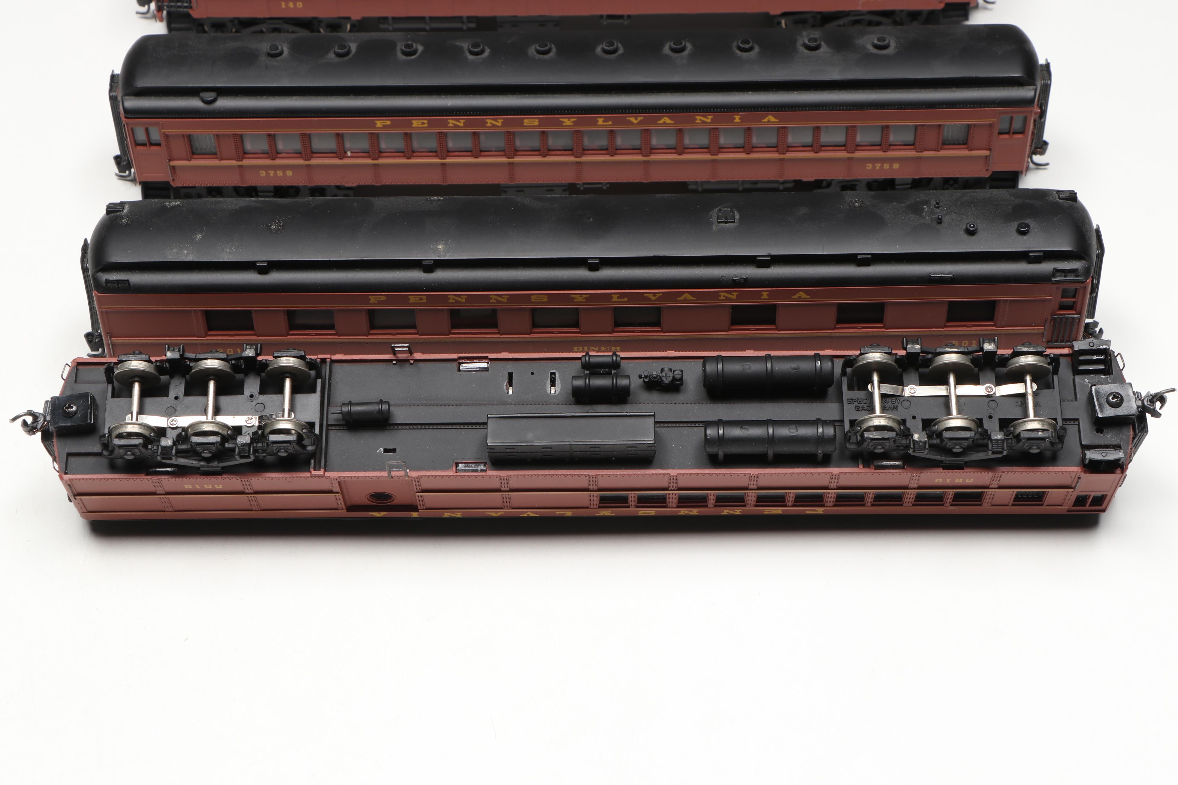 Spectrum HO Scale K4 4-6-2 Pacific Locomotive, Coach #3758 and More Train Cars