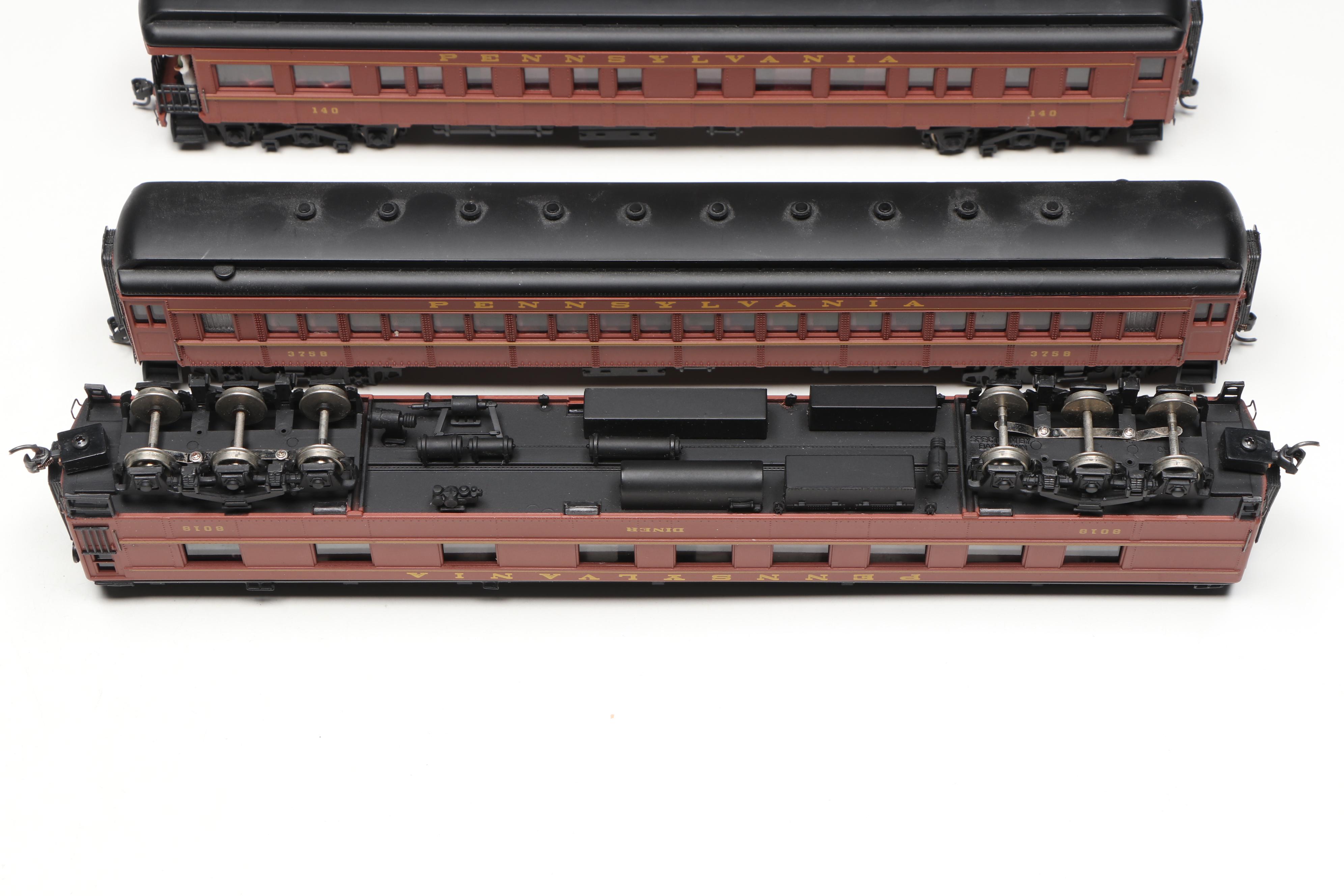 Spectrum HO Scale K4 4-6-2 Pacific Locomotive, Coach #3758 and More Train Cars