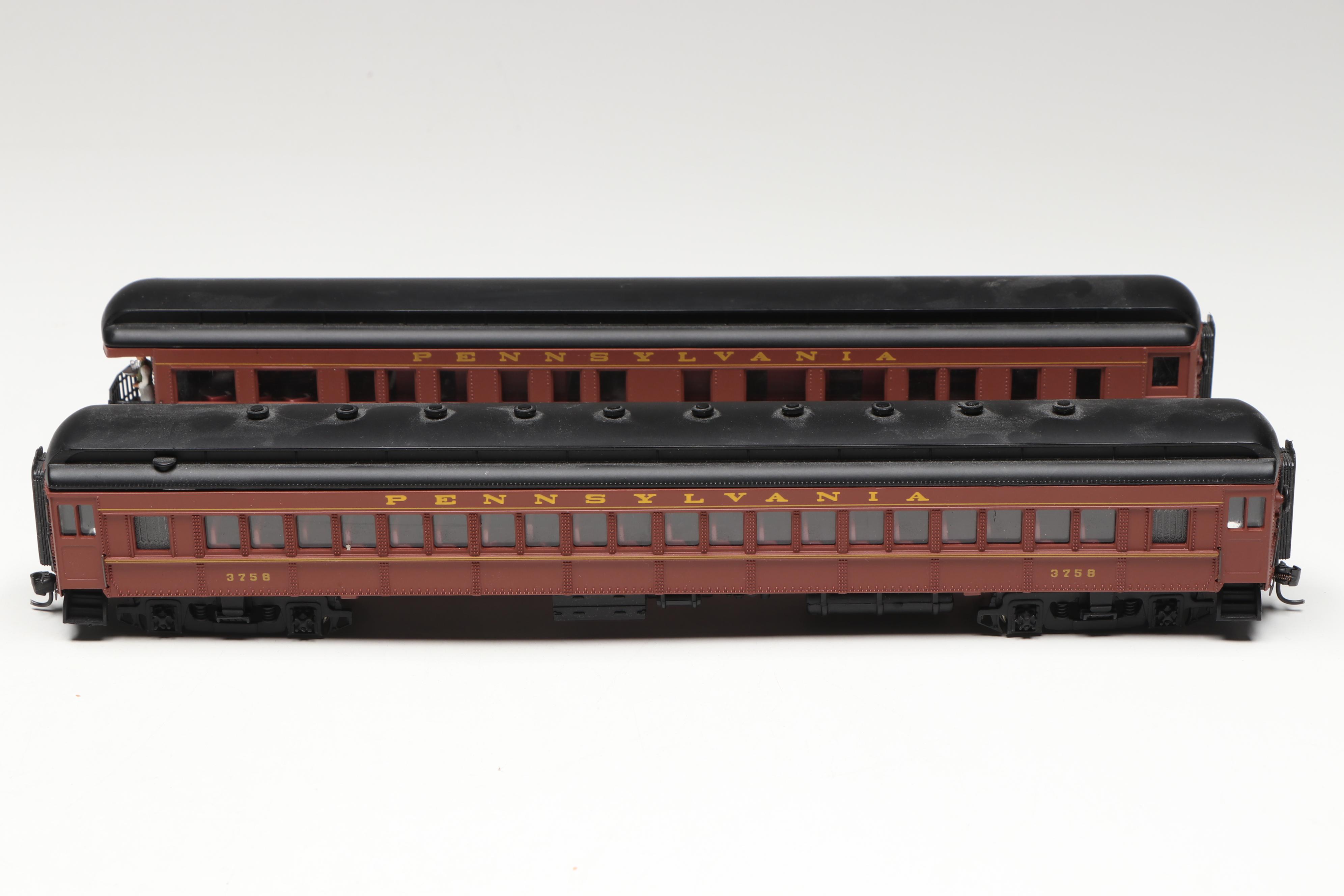 Spectrum HO Scale K4 4-6-2 Pacific Locomotive, Coach #3758 and More Train Cars