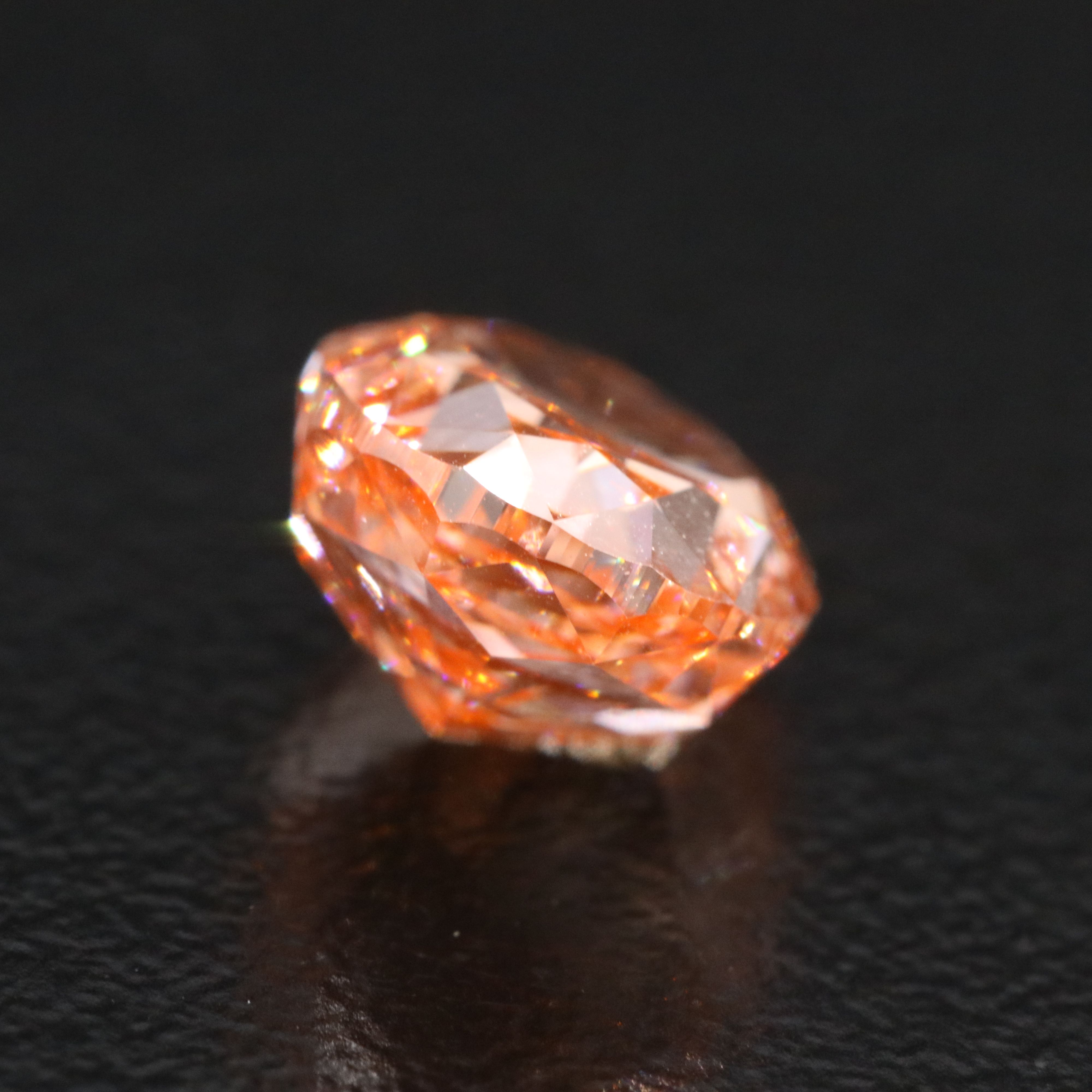 Loose 3.10 CT Lab Grown Fancy Pink Diamond with IGI Report