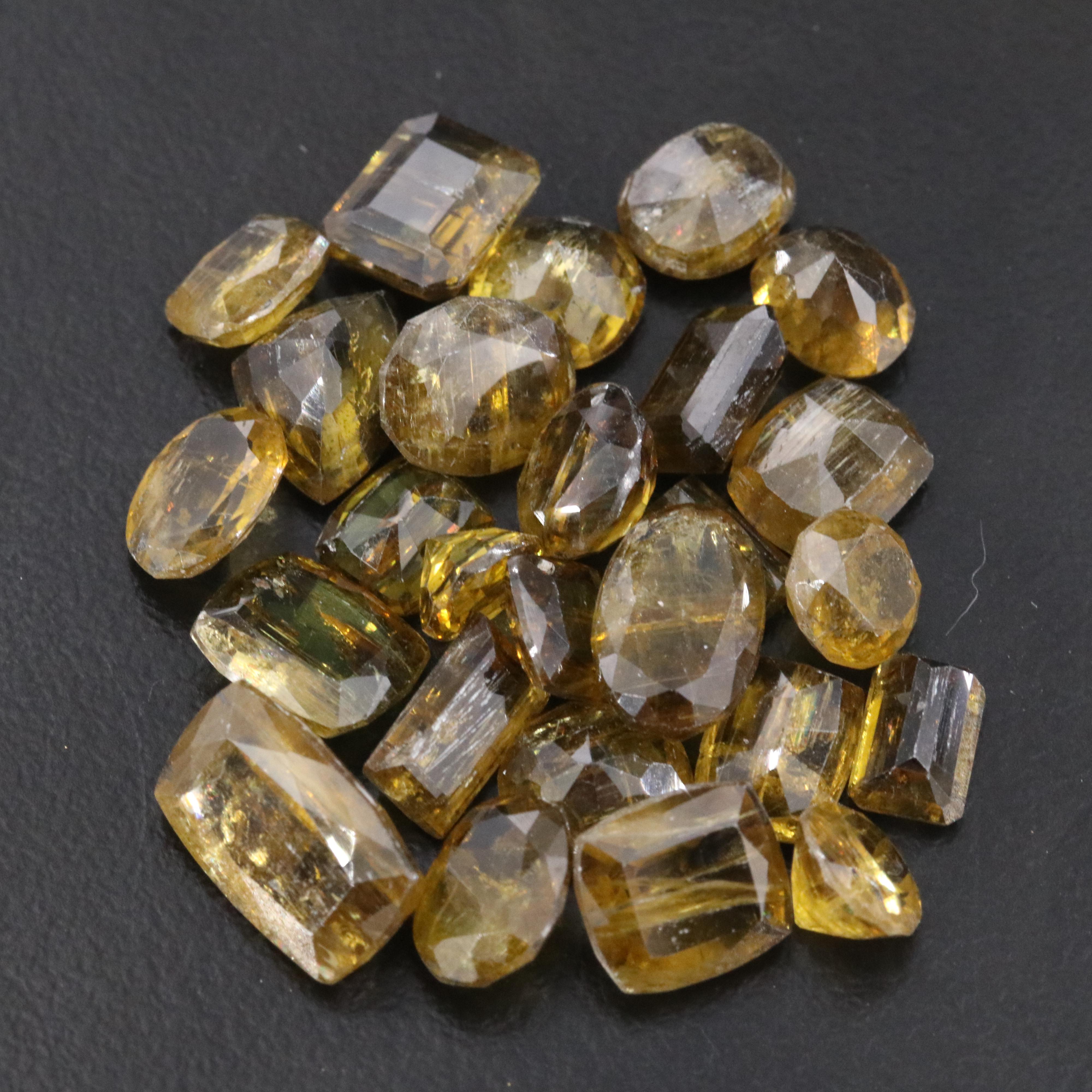 Loose 38.20 CTW Epidote Lot