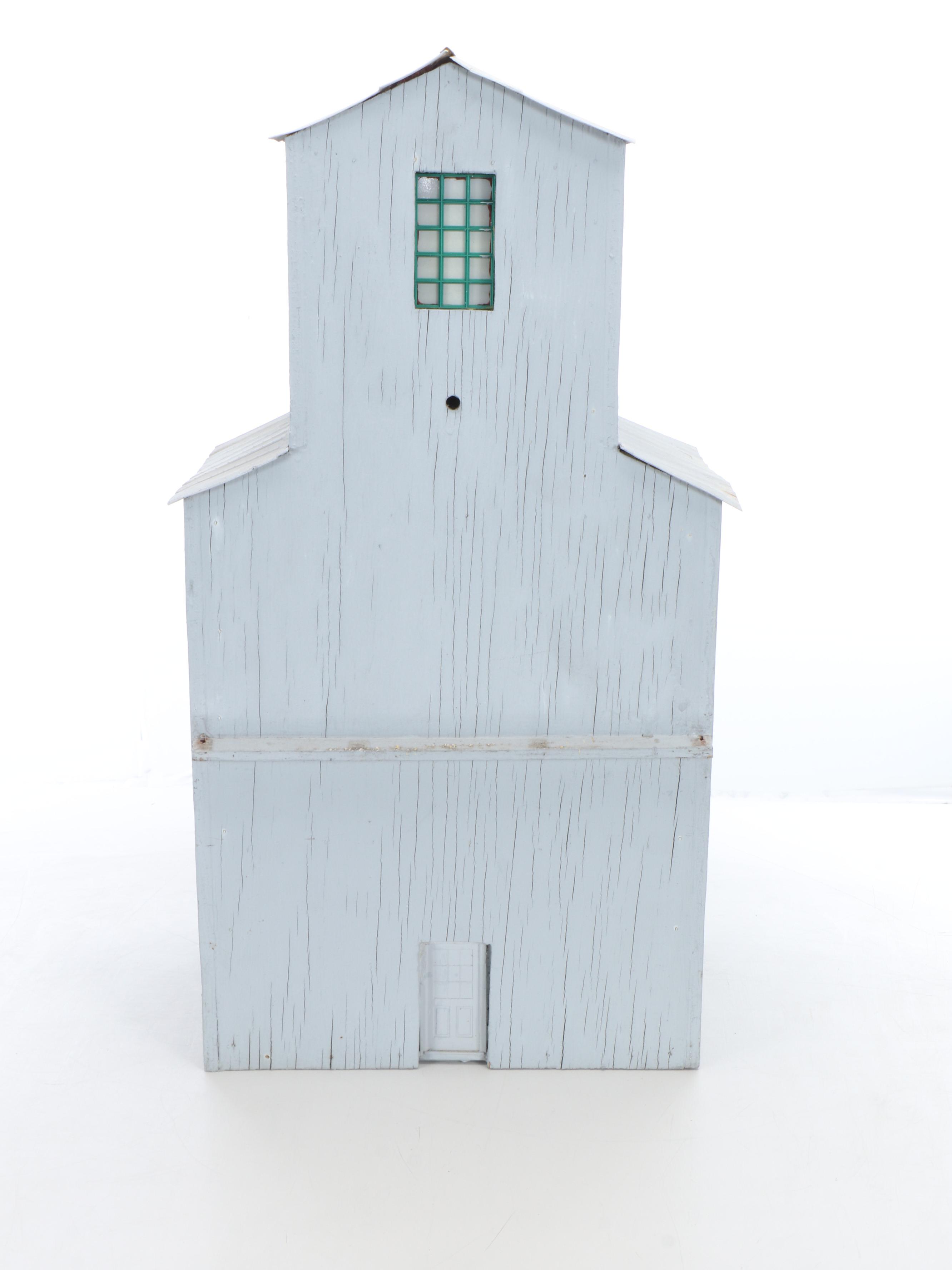 Handcrafted Mail Pouch Tobacco Railroad Bridge with Barn and More