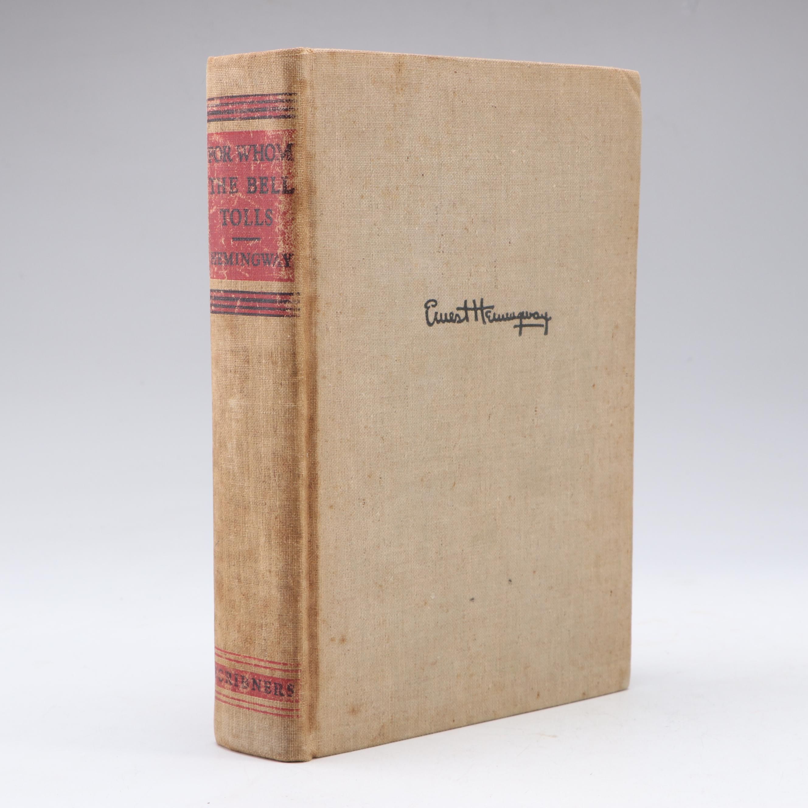 First Edition "For Whom the Bell Tolls" by Ernest Hemingway, 1940