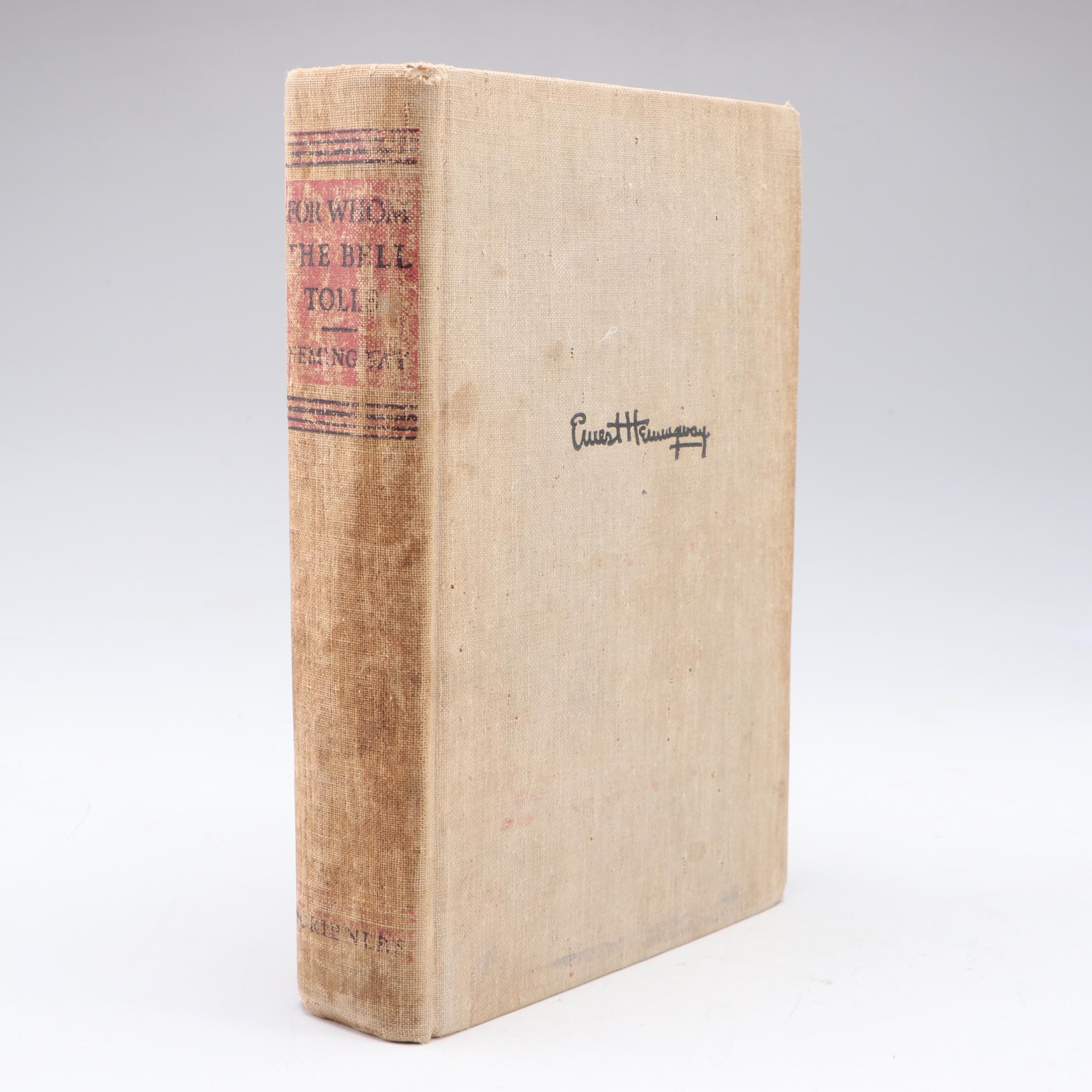 First Edition "For Whom the Bell Tolls" by Ernest Hemingway, 1940