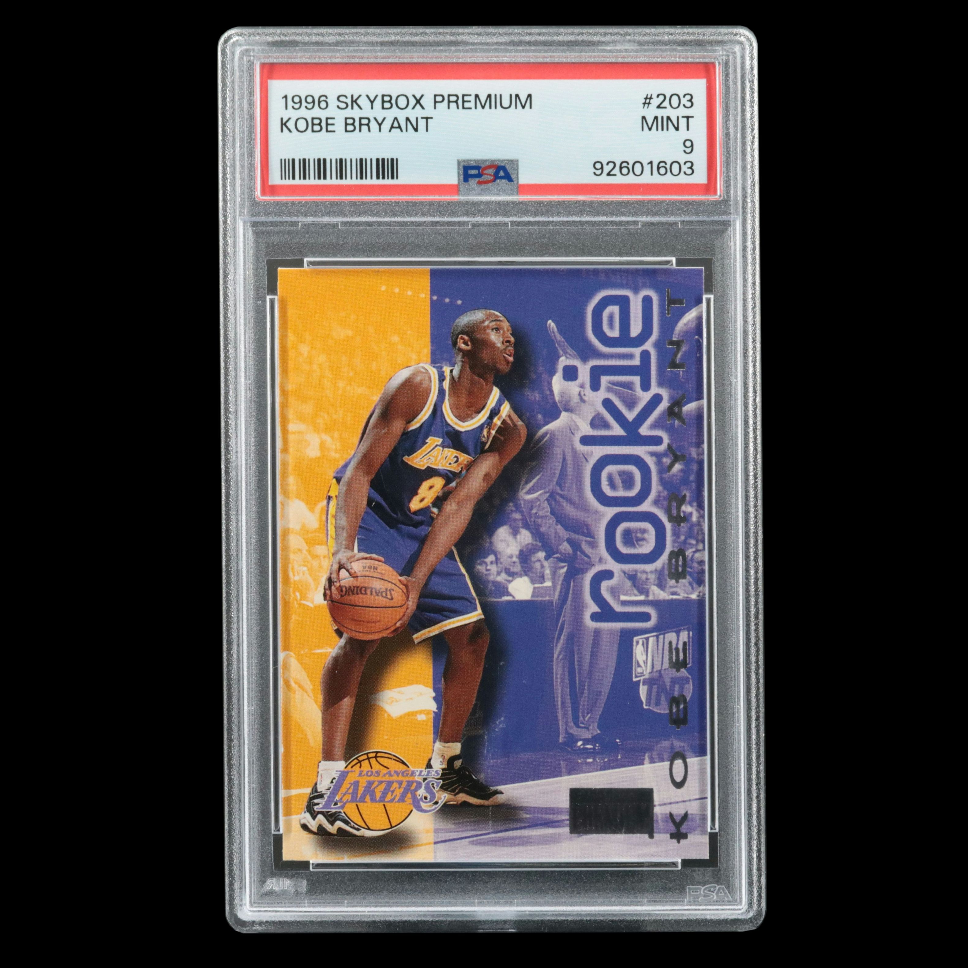 1996 Skybox Premium Kobe Bryant Rookie Card #203 Graded PSA 9