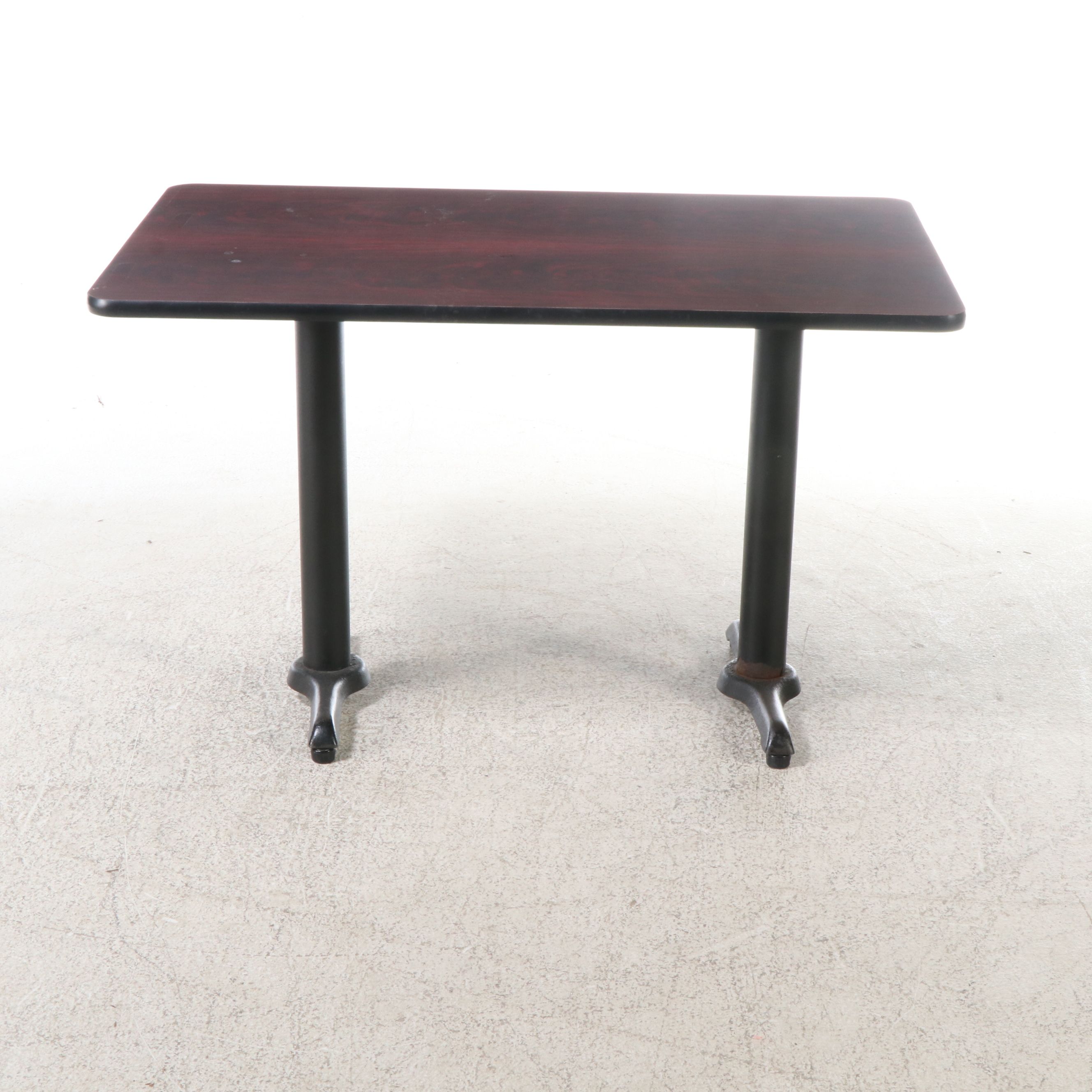 M. Deitz and Sons Laminate and Iron Dining Table with Single Chair