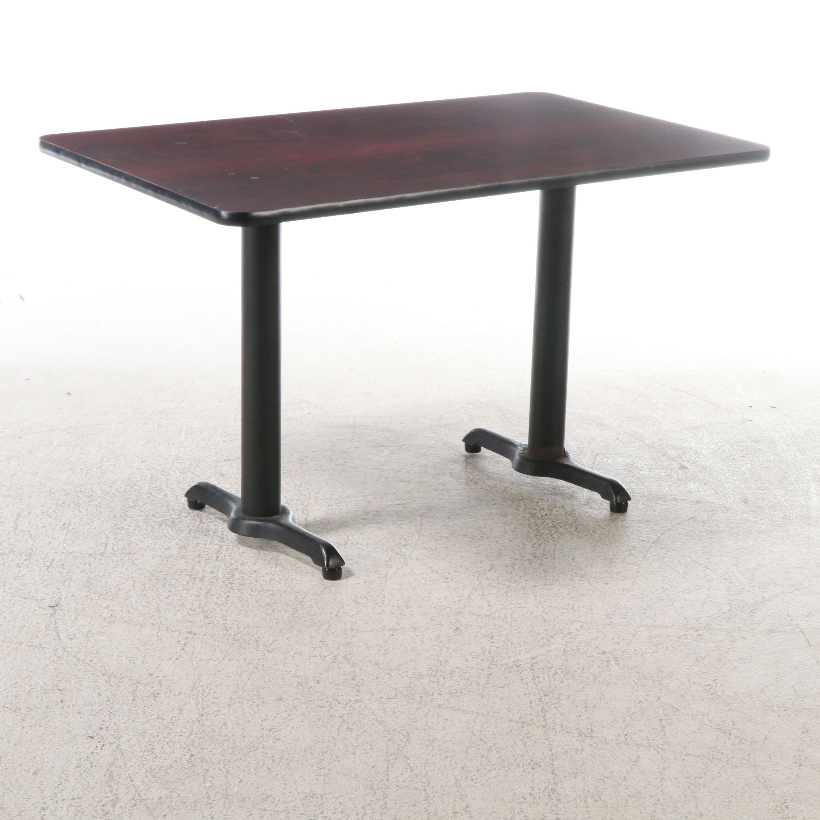 M. Deitz and Sons Laminate and Iron Dining Table with Single Chair