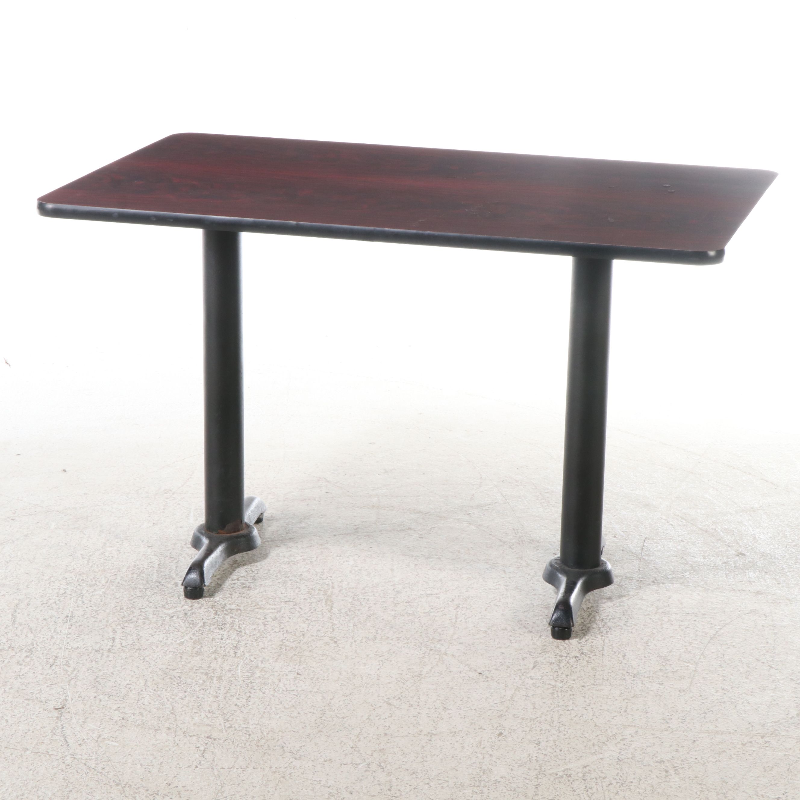 M. Deitz and Sons Laminate and Iron Dining Table with Single Chair