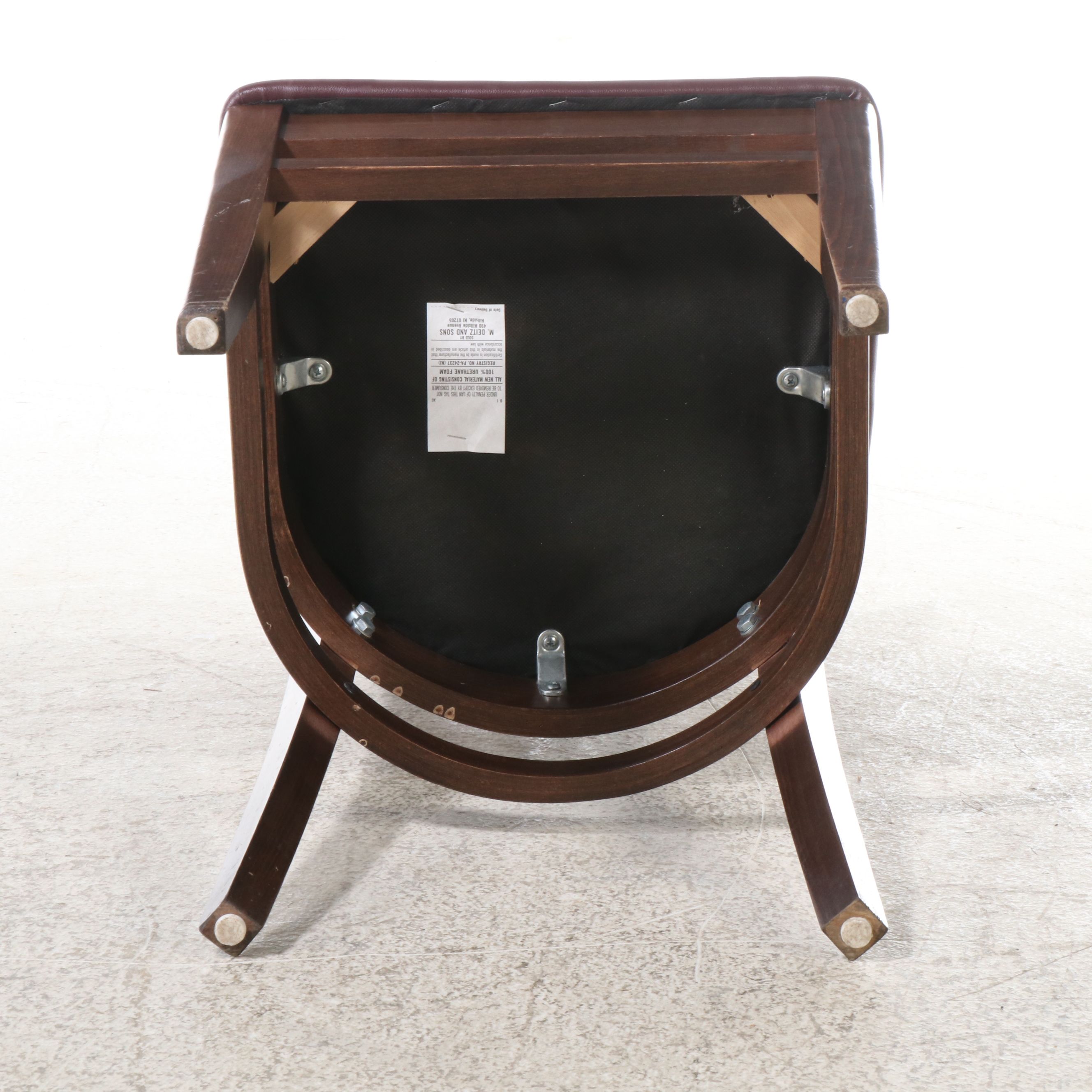 M. Deitz and Sons Laminate and Iron Dining Table with Single Chair