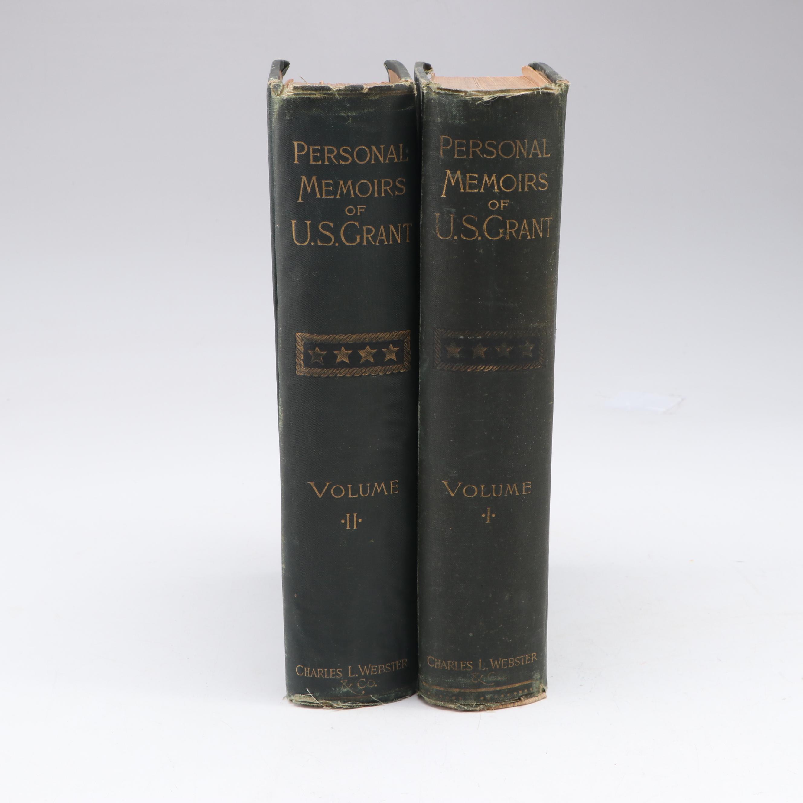 First Edition "Personal Memoirs of U. S. Grant" Two-Volume Set, 1885–1886