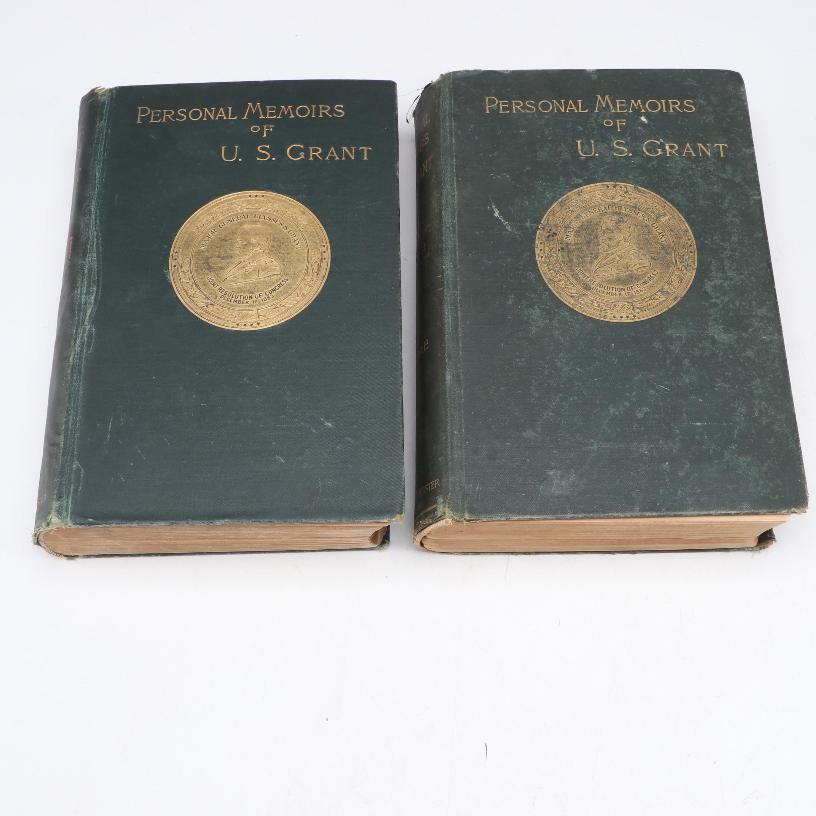 First Edition "Personal Memoirs of U. S. Grant" Two-Volume Set, 1885–1886