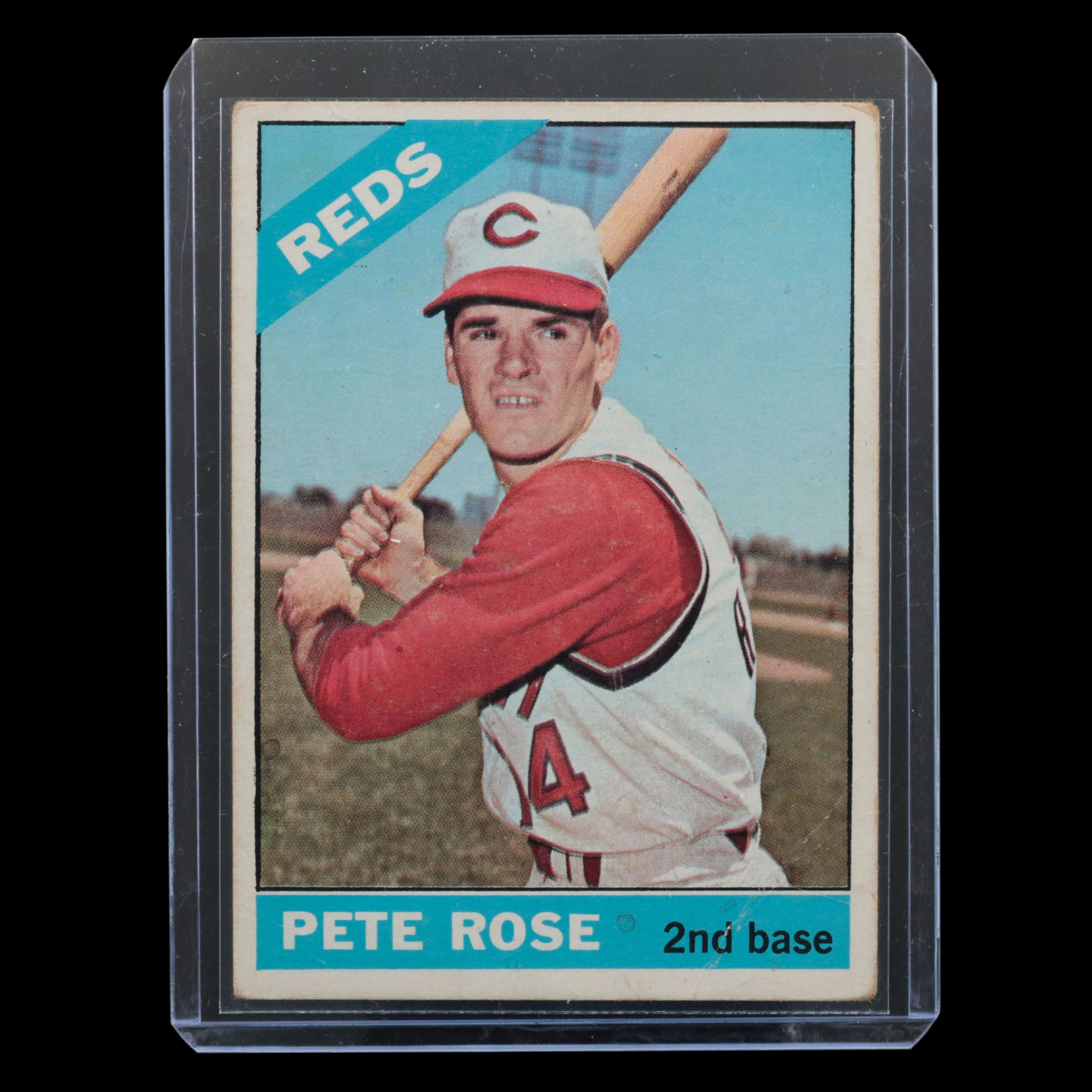 1966 Topps Pete Rose Cincinnati Reds Baseball Card