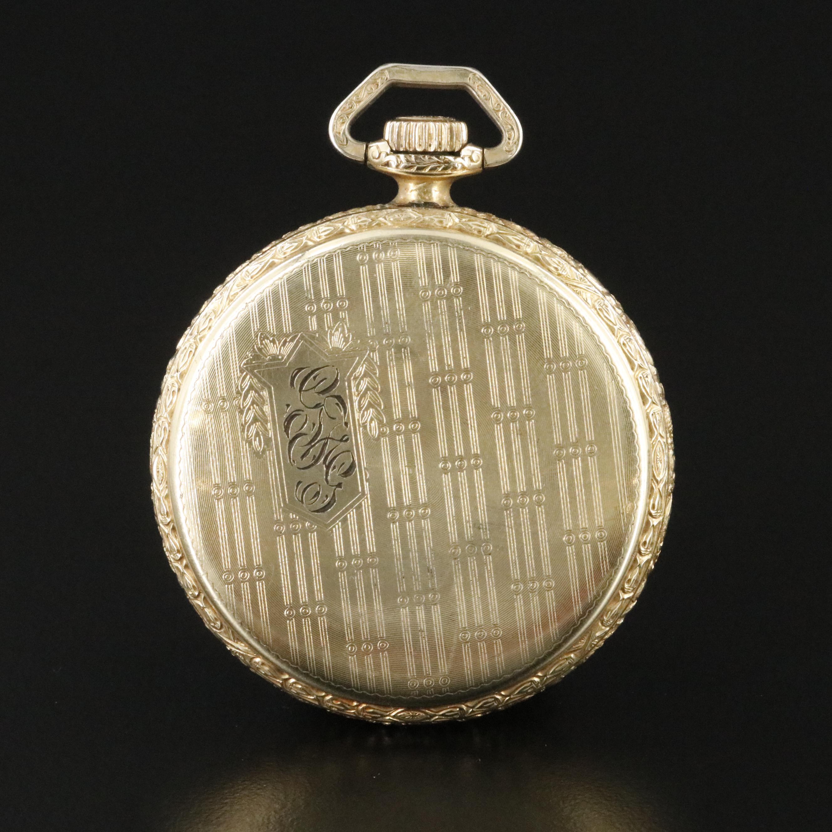 Elgin Art Deco Gold-Filled Pocket Watch
