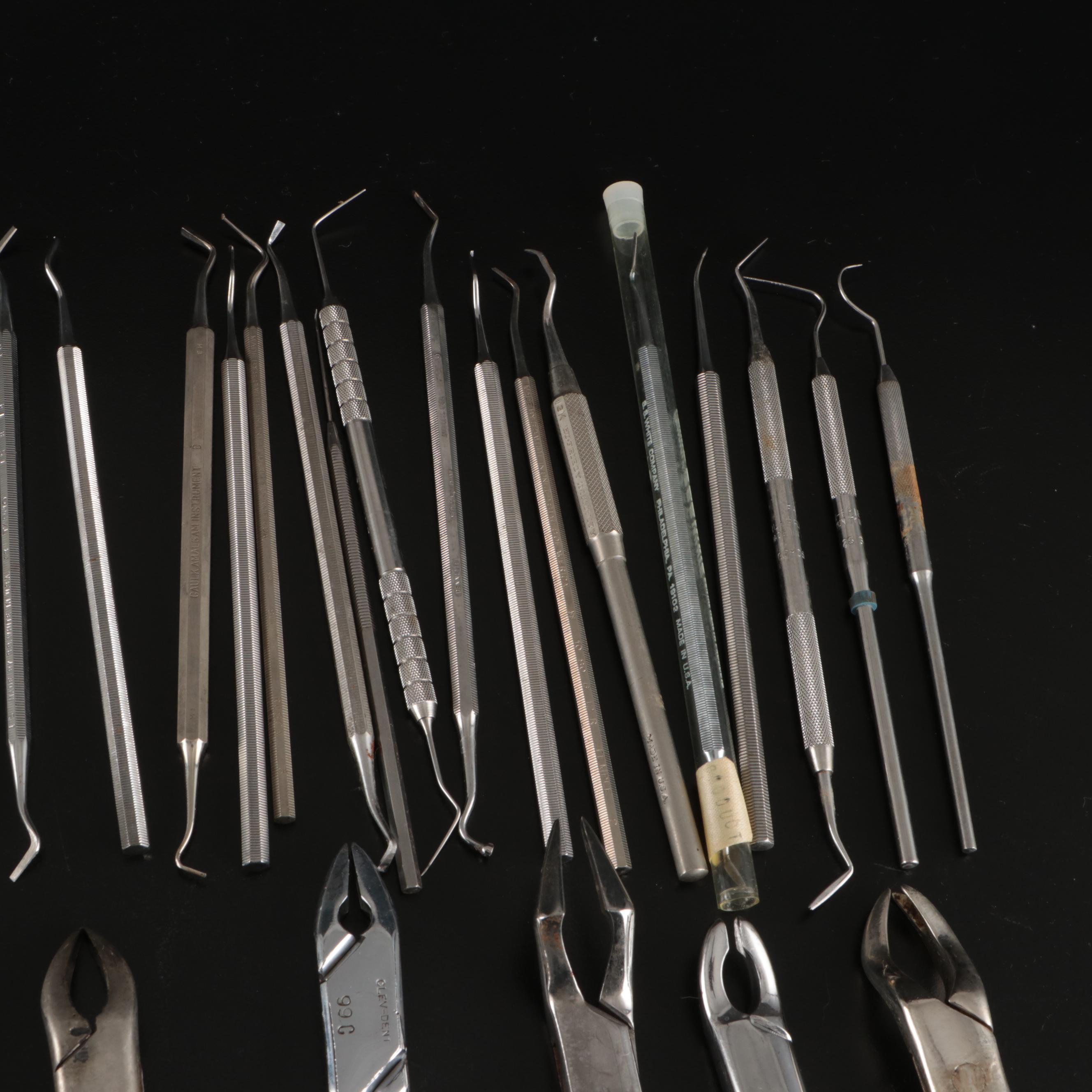Ash, S.S. White, and Other Extraction Forceps, Elevators, and Dental Instruments