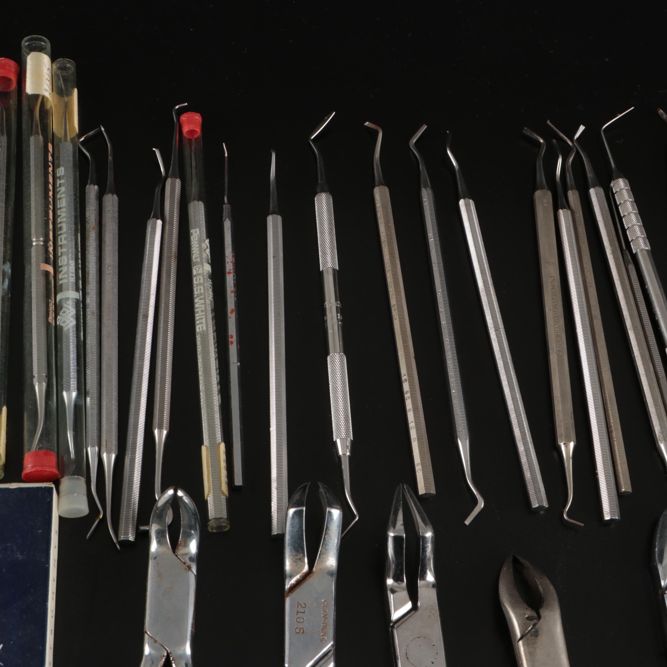 Ash, S.S. White, and Other Extraction Forceps, Elevators, and Dental Instruments