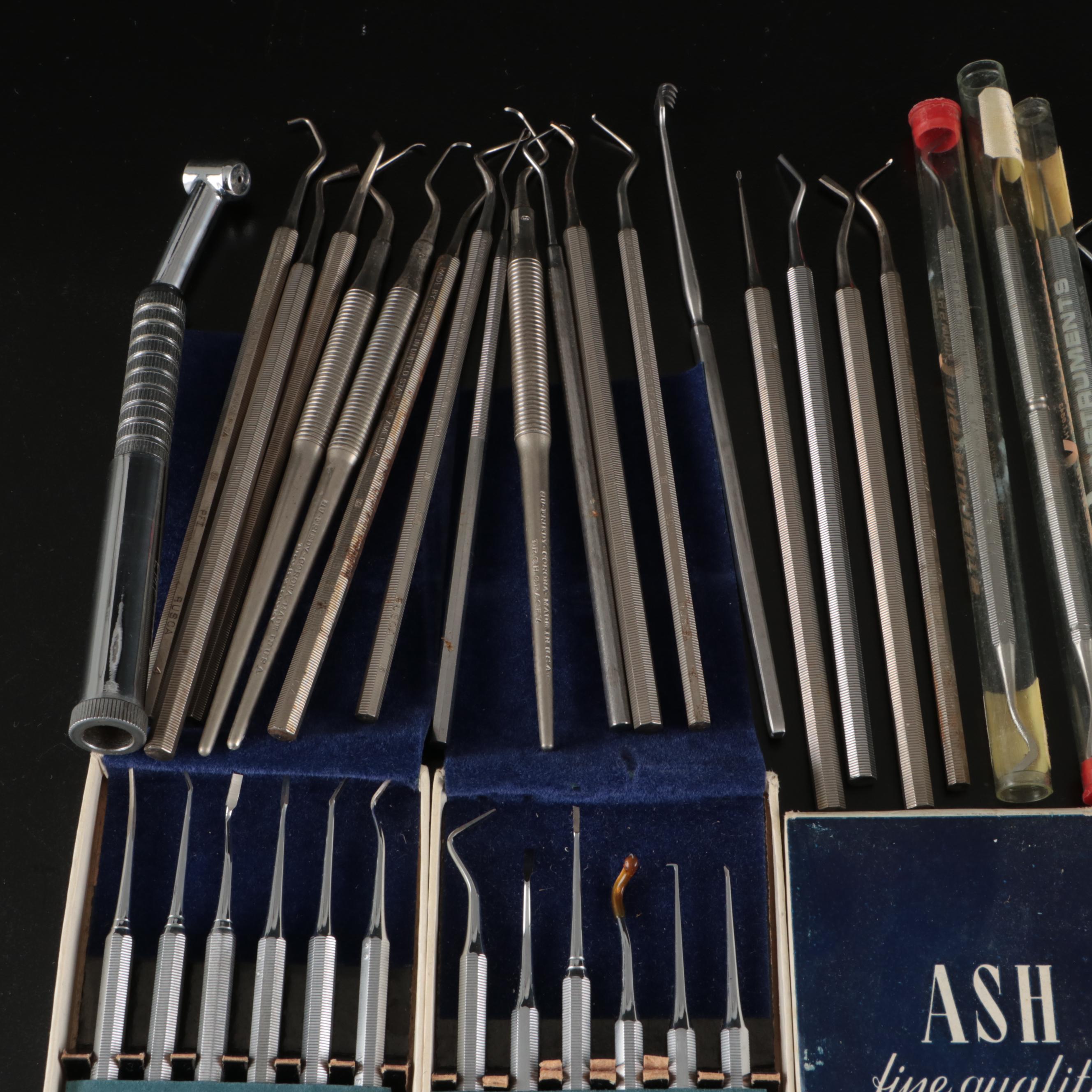 Ash, S.S. White, and Other Extraction Forceps, Elevators, and Dental Instruments