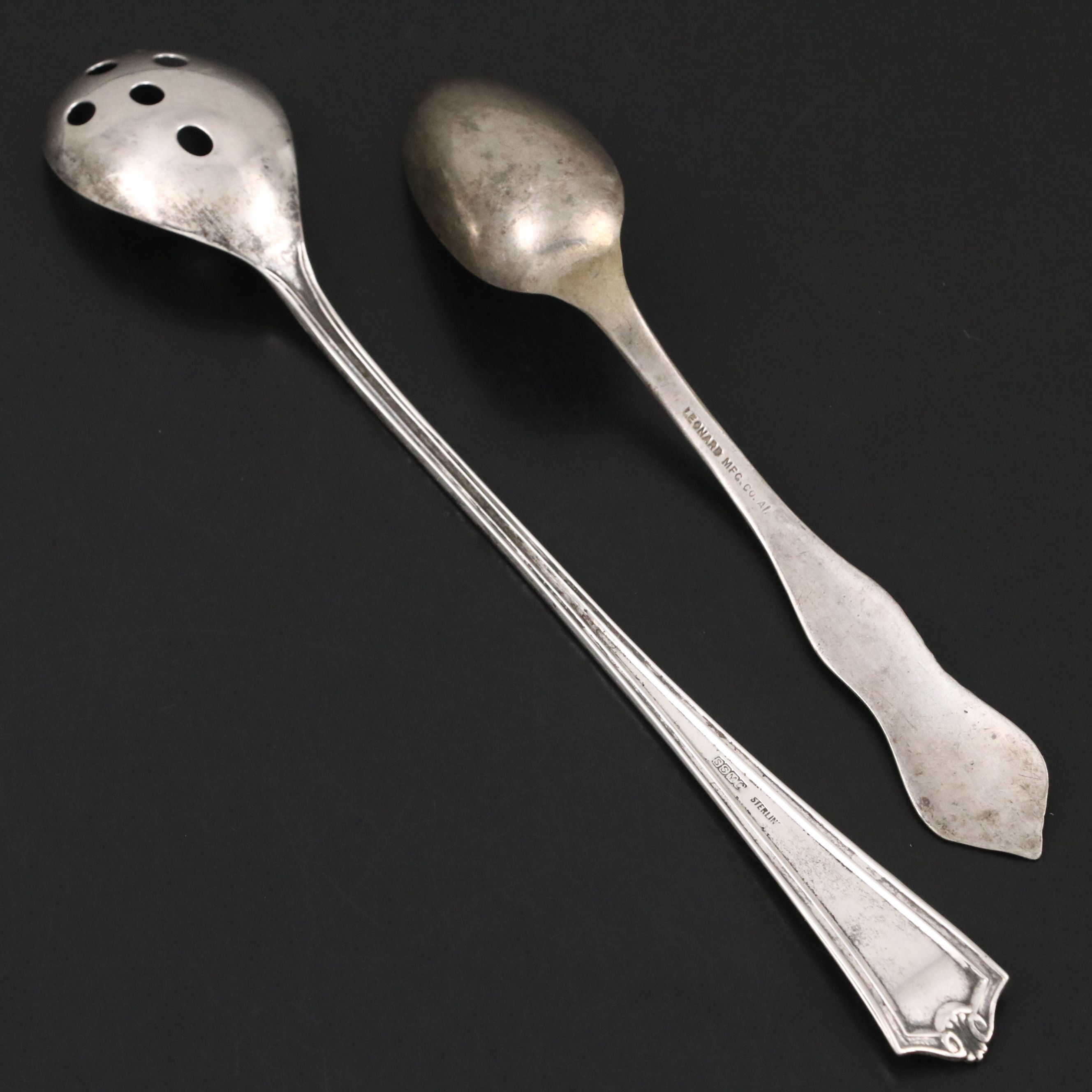 Saart Bros. Sterling Pierced Spoon with Pen Stand and Chicago Expo Souvenir