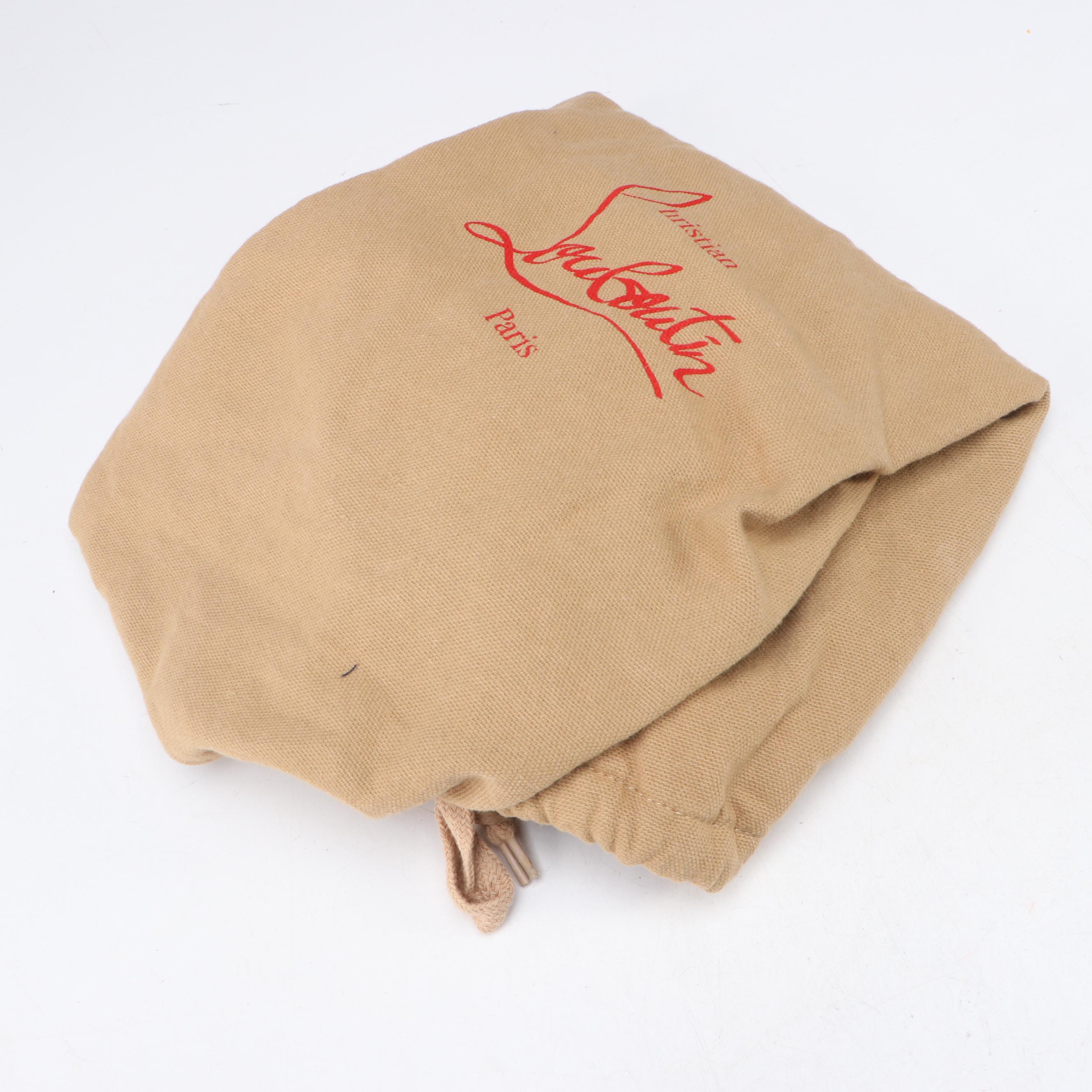 Christian Louboutin Loubishore Woven Straw and Leather Shoulder Bag