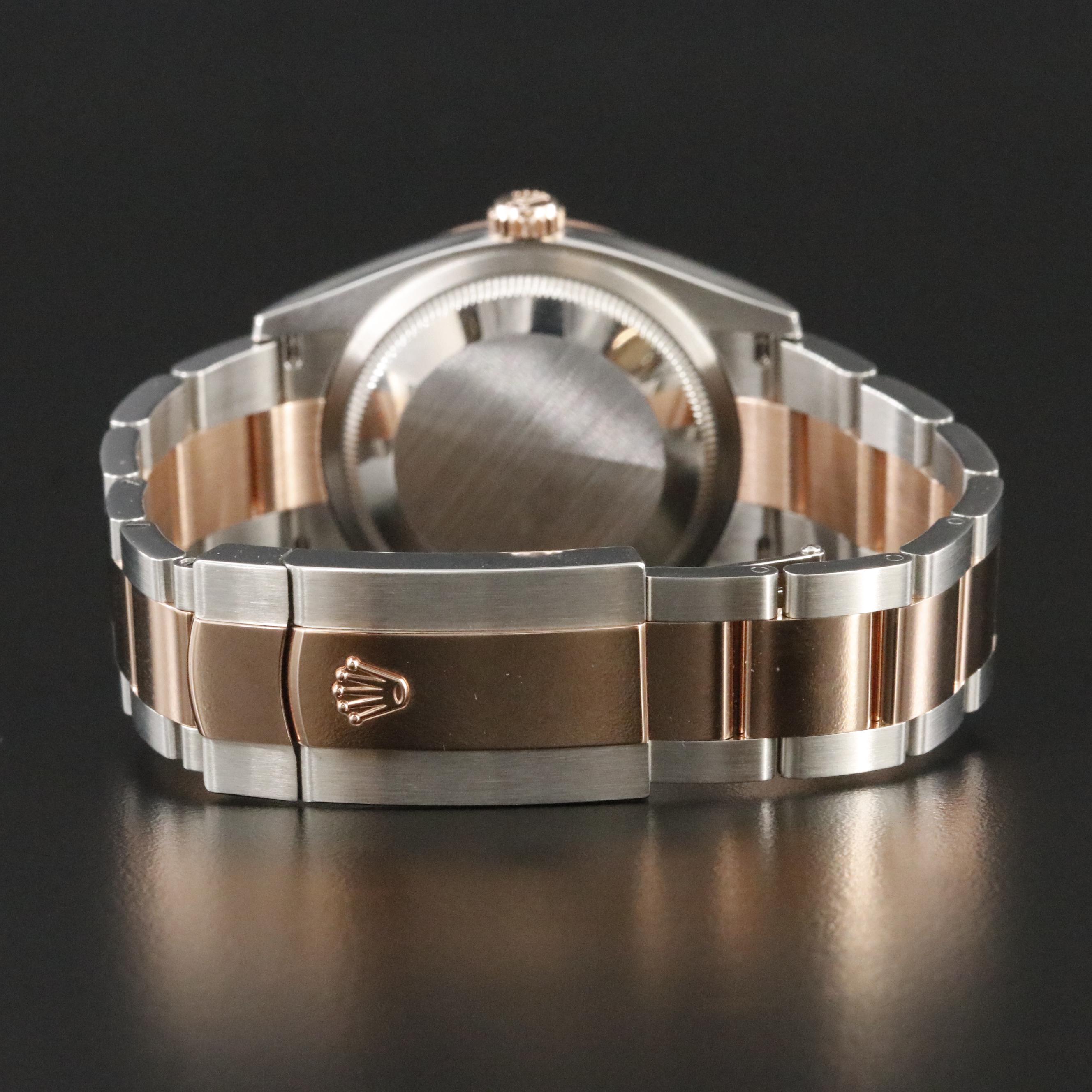 Rolex Datejust Everose Gold Roman White Dial Watch