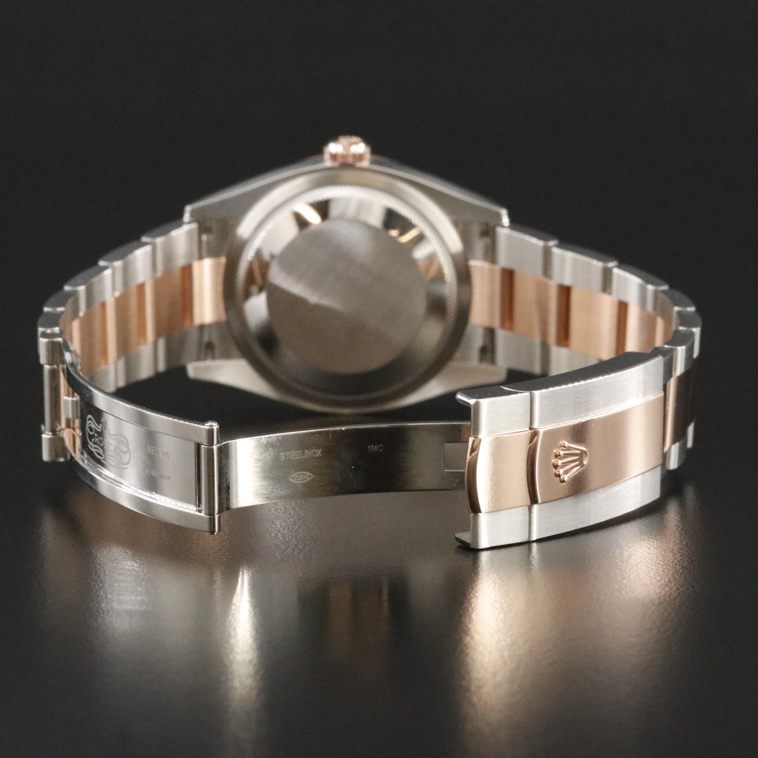 Rolex Datejust Everose Gold Roman White Dial Watch