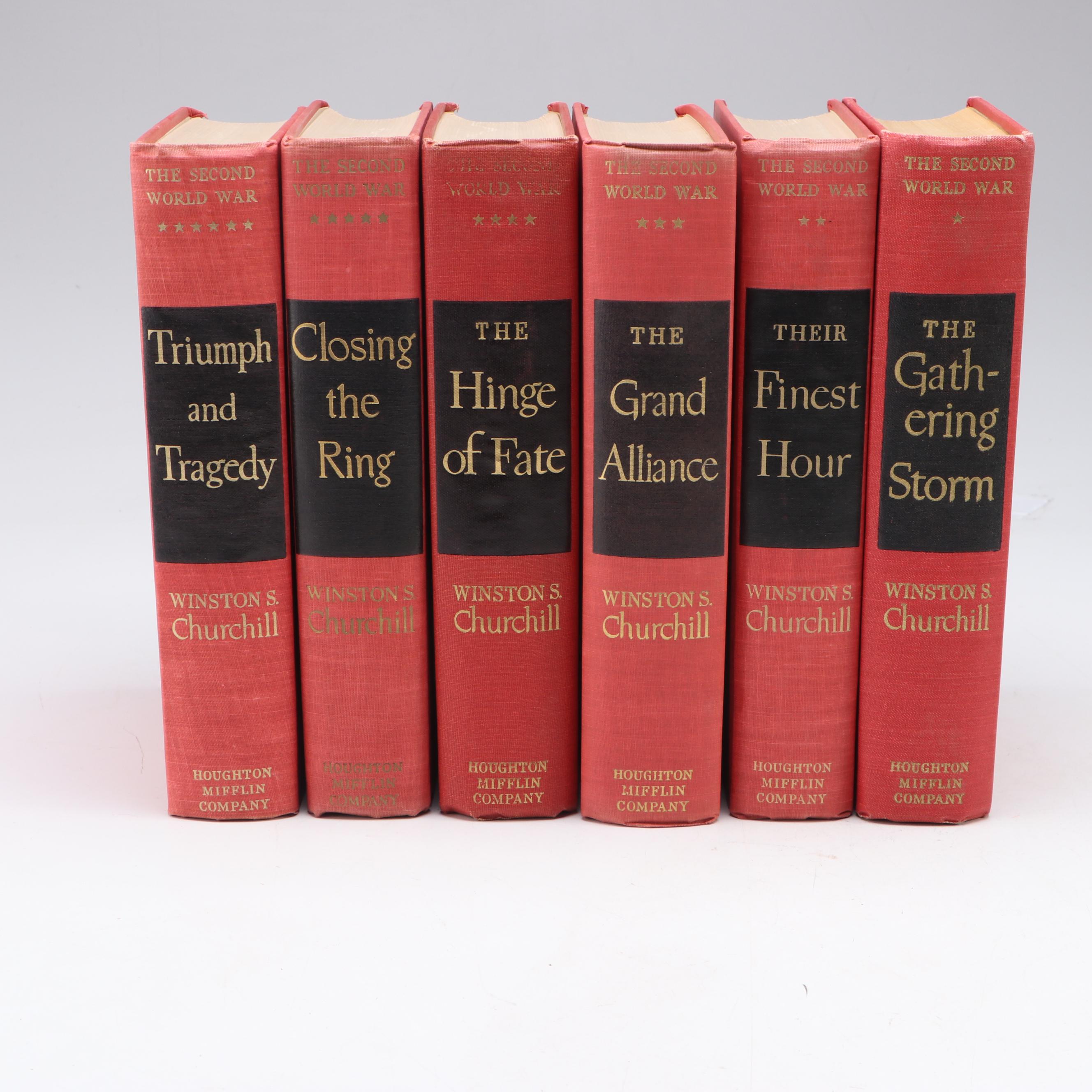 Trade and Book Club Edition "The Second World War" Complete Set by Churchill
