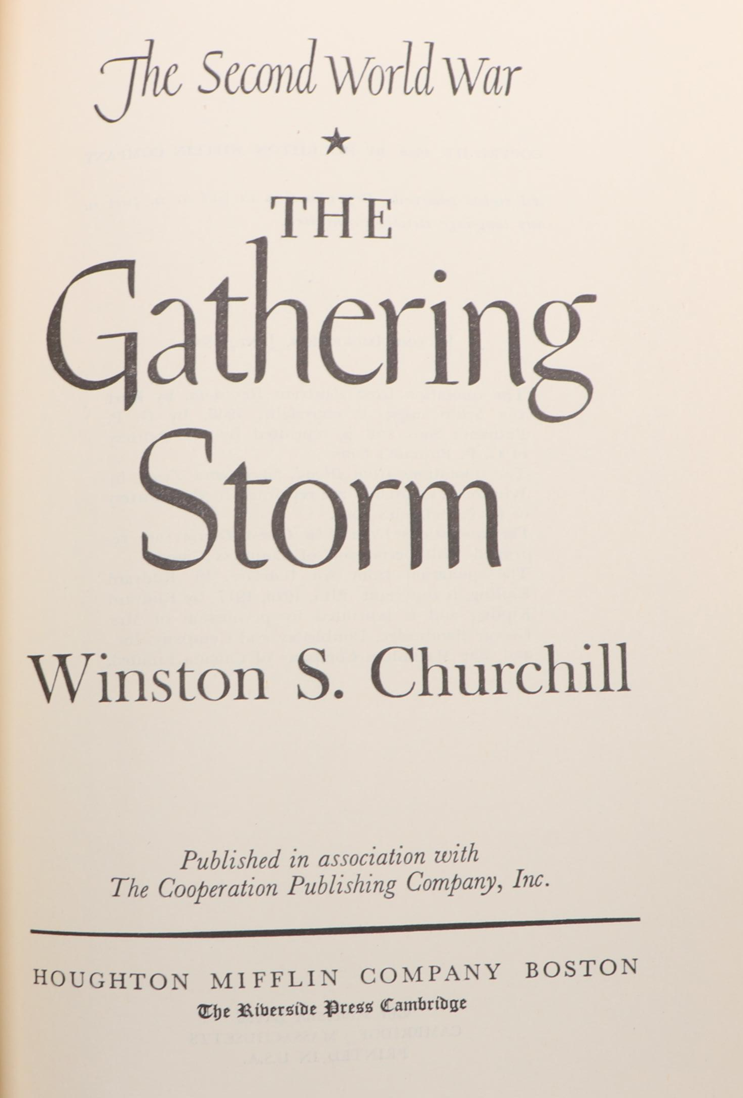 Trade and Book Club Edition "The Second World War" Complete Set by Churchill