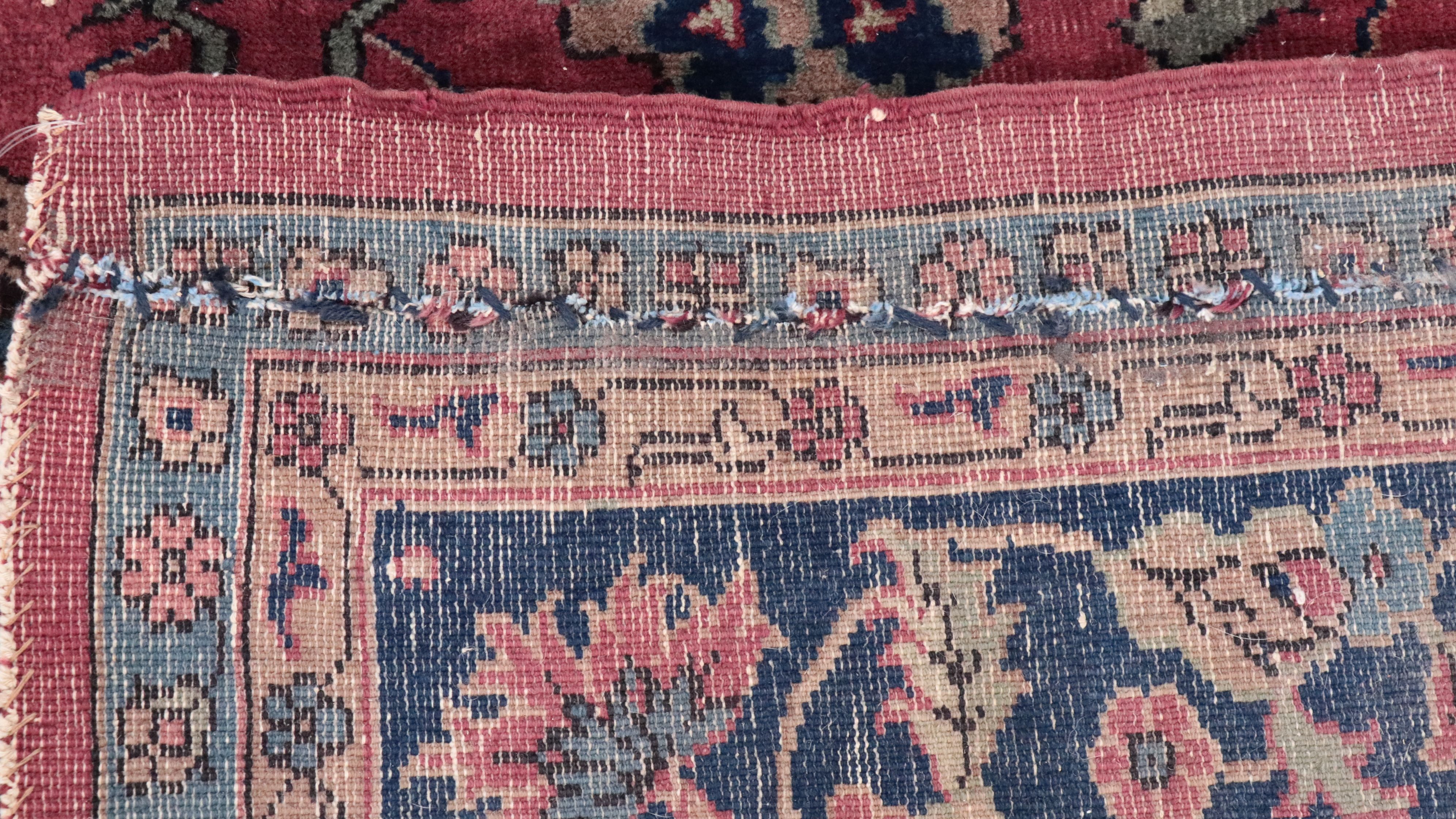 9'11 x 13'9 Hand-Knotted Persian Sarouk Room-Sized Rug, Antique