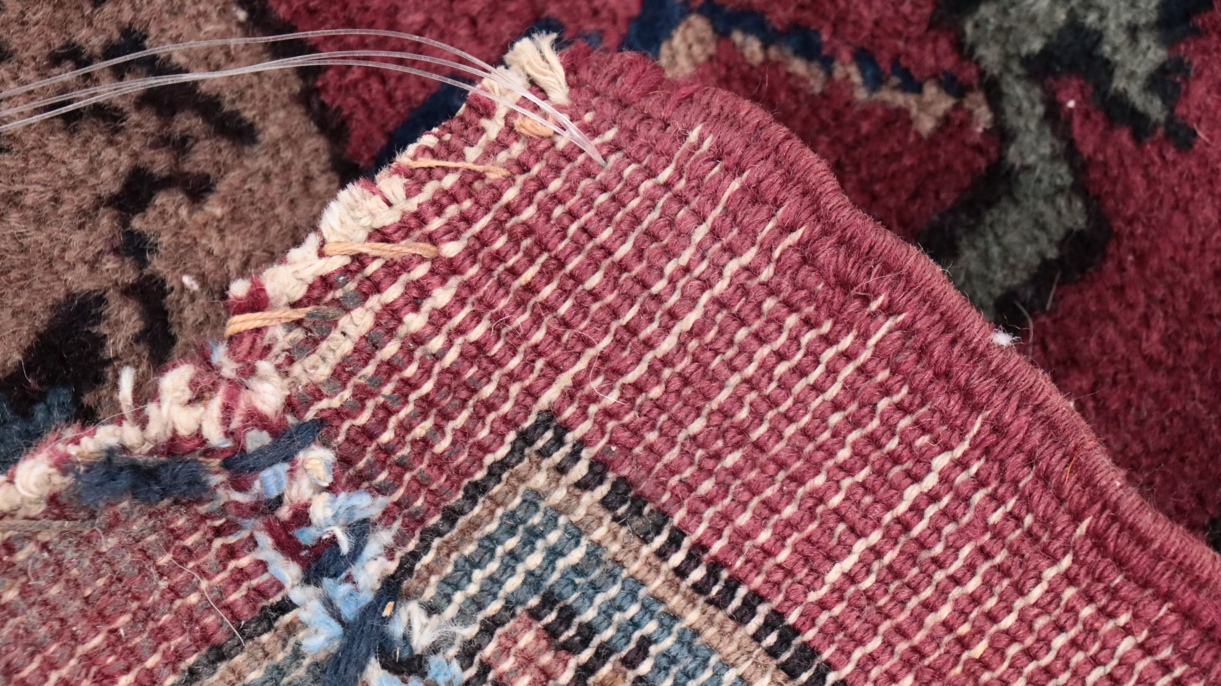 9'11 x 13'9 Hand-Knotted Persian Sarouk Room-Sized Rug, Antique