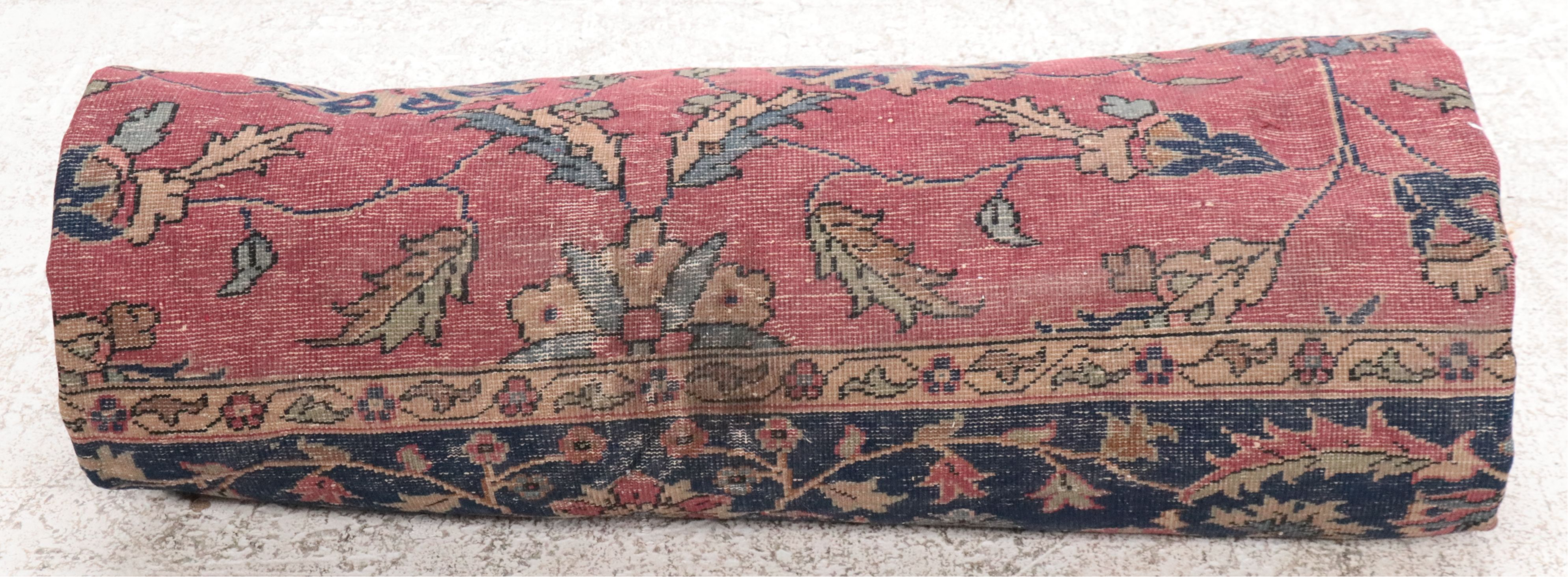 9'11 x 13'9 Hand-Knotted Persian Sarouk Room-Sized Rug, Antique