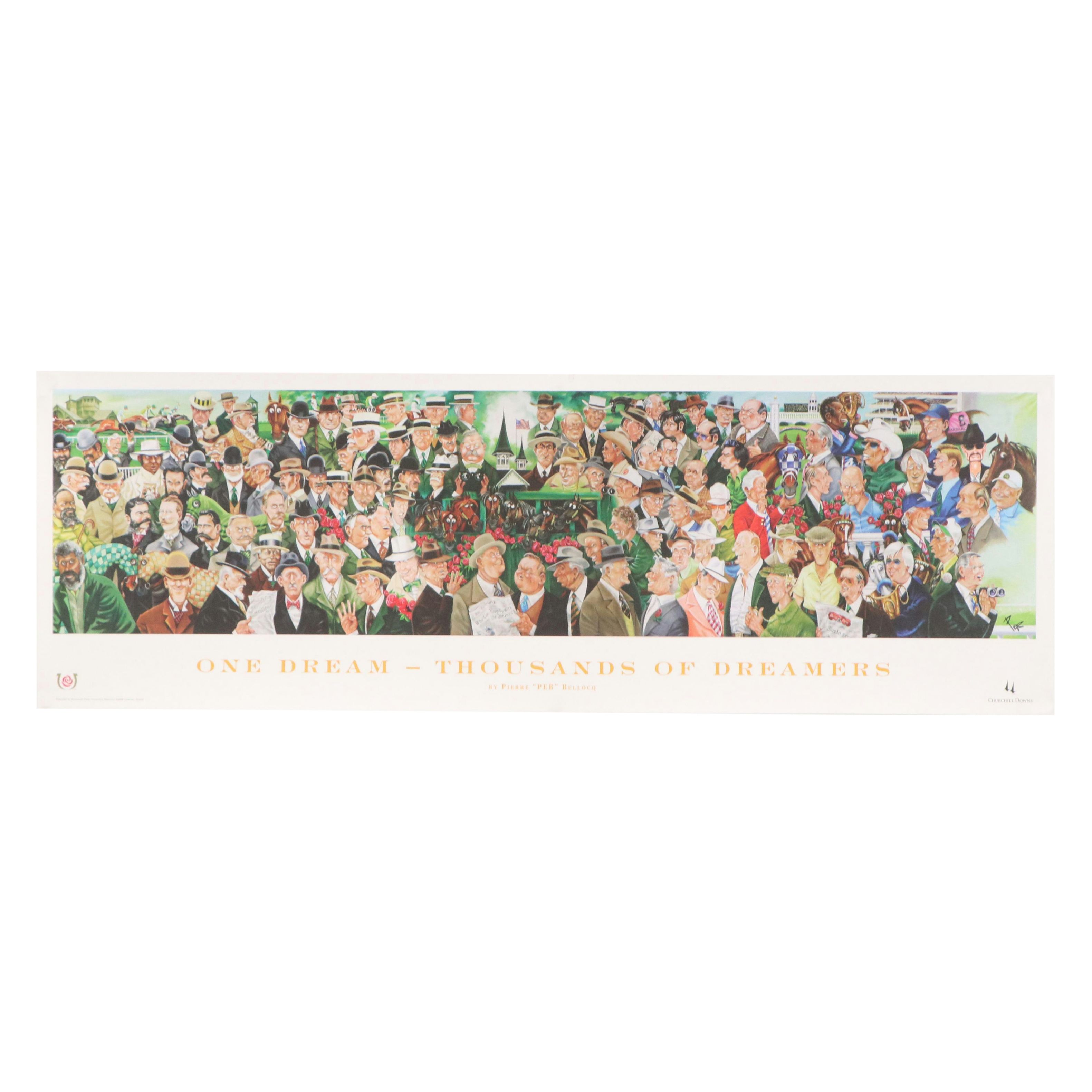 After Pierre Bellocq Offset Lithograph "One Dream - Thousands of Dreamers"