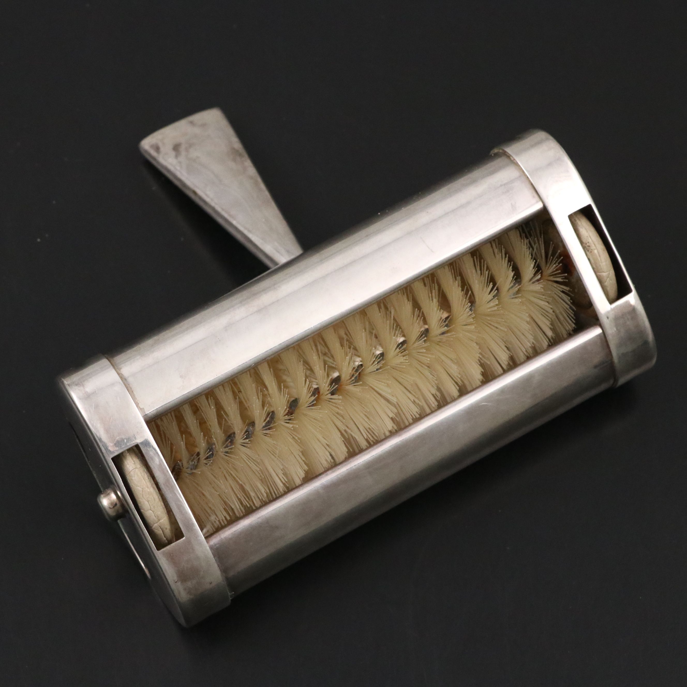 French Silver Plate Table Crumb Sweeper, Early 20th Century