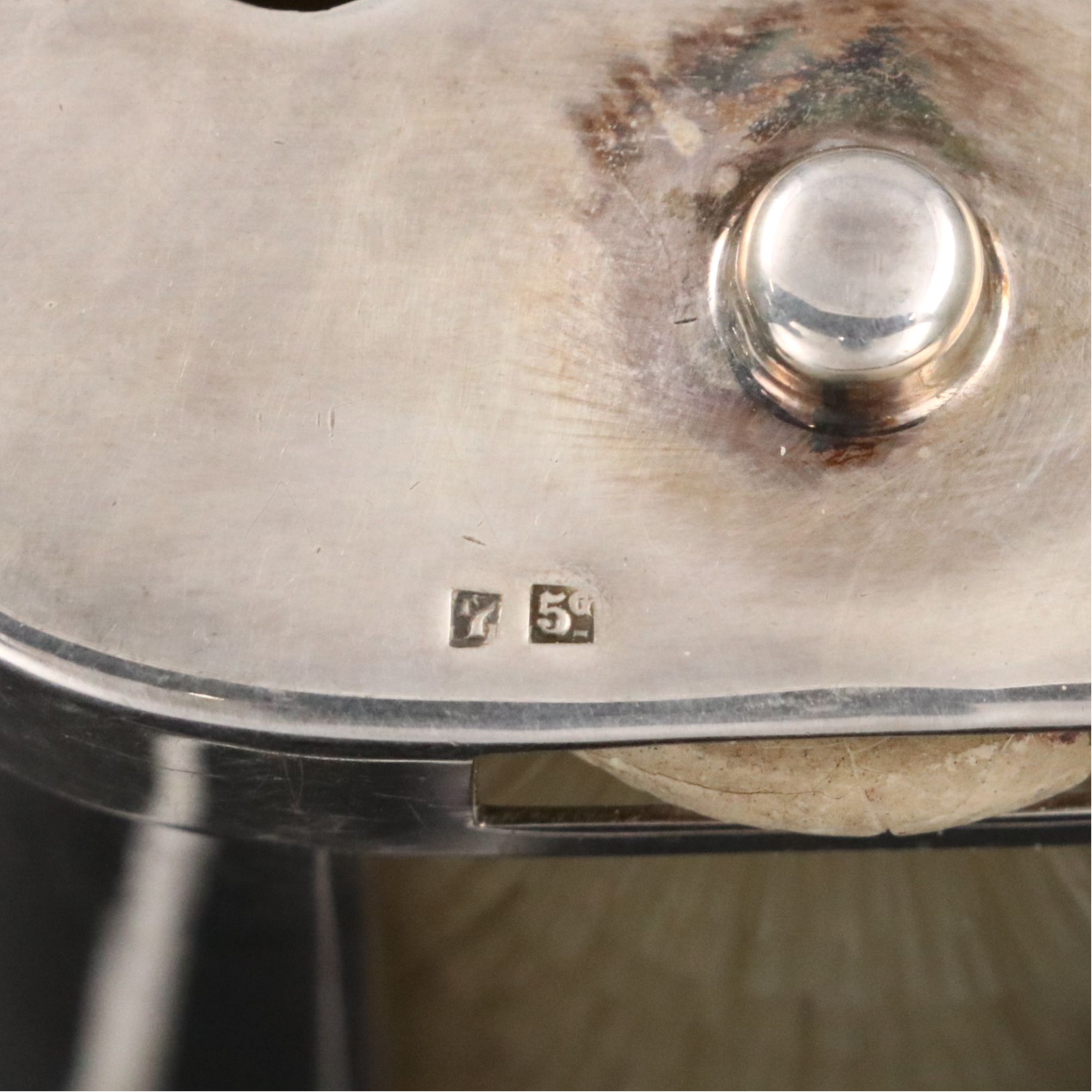 French Silver Plate Table Crumb Sweeper, Early 20th Century